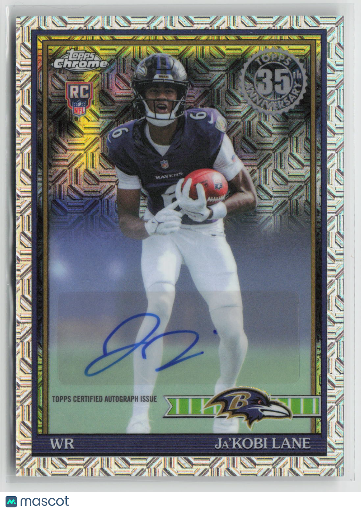 Ja'Kobi Lane 2026 Flagship 1991 Topps Football Rookies Chrome Auto 91TRC-31