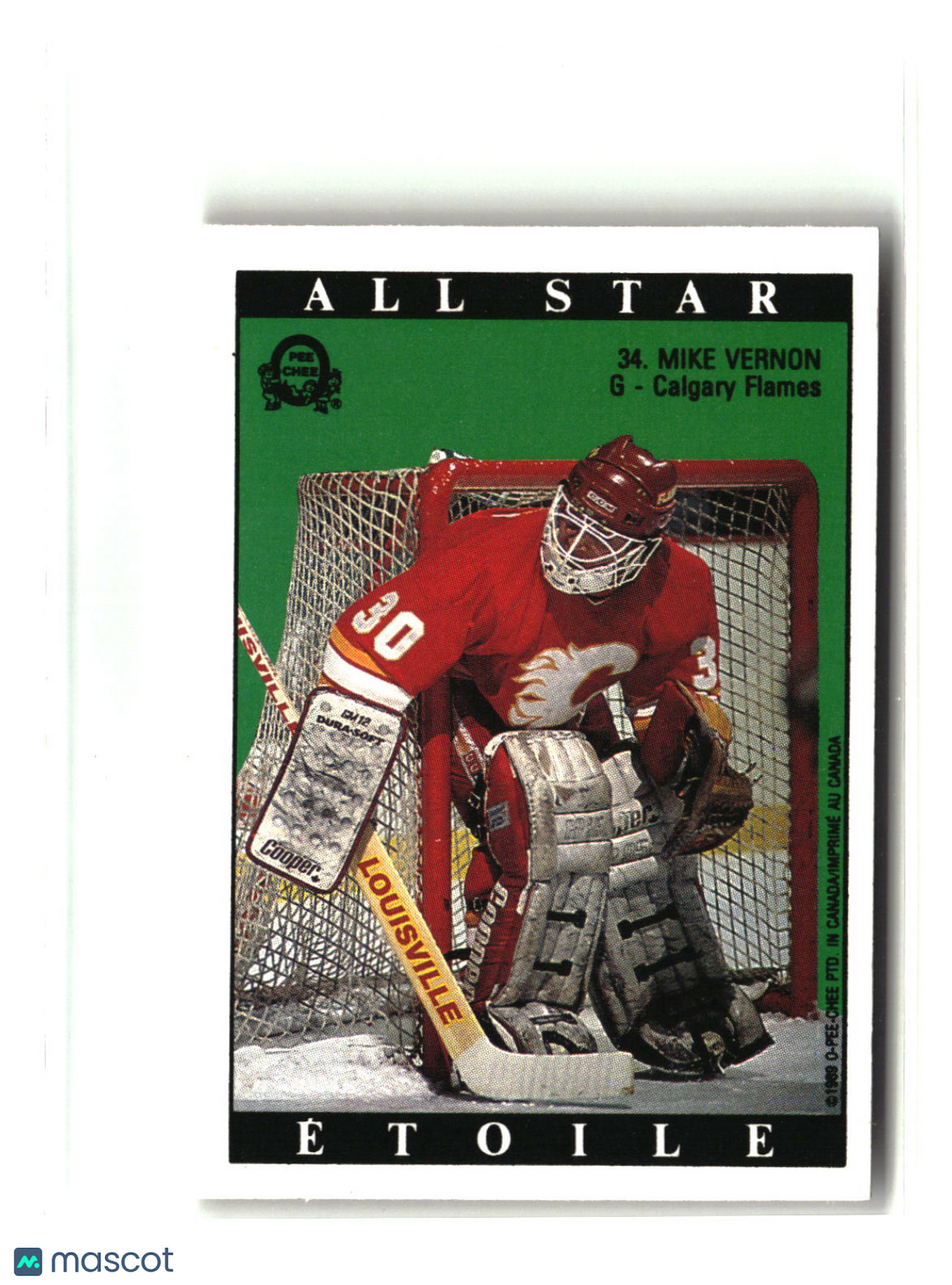 Mike Vernon 1989-90 O-Pee-Chee Stickers Future-Star/All-Star-Backs #34