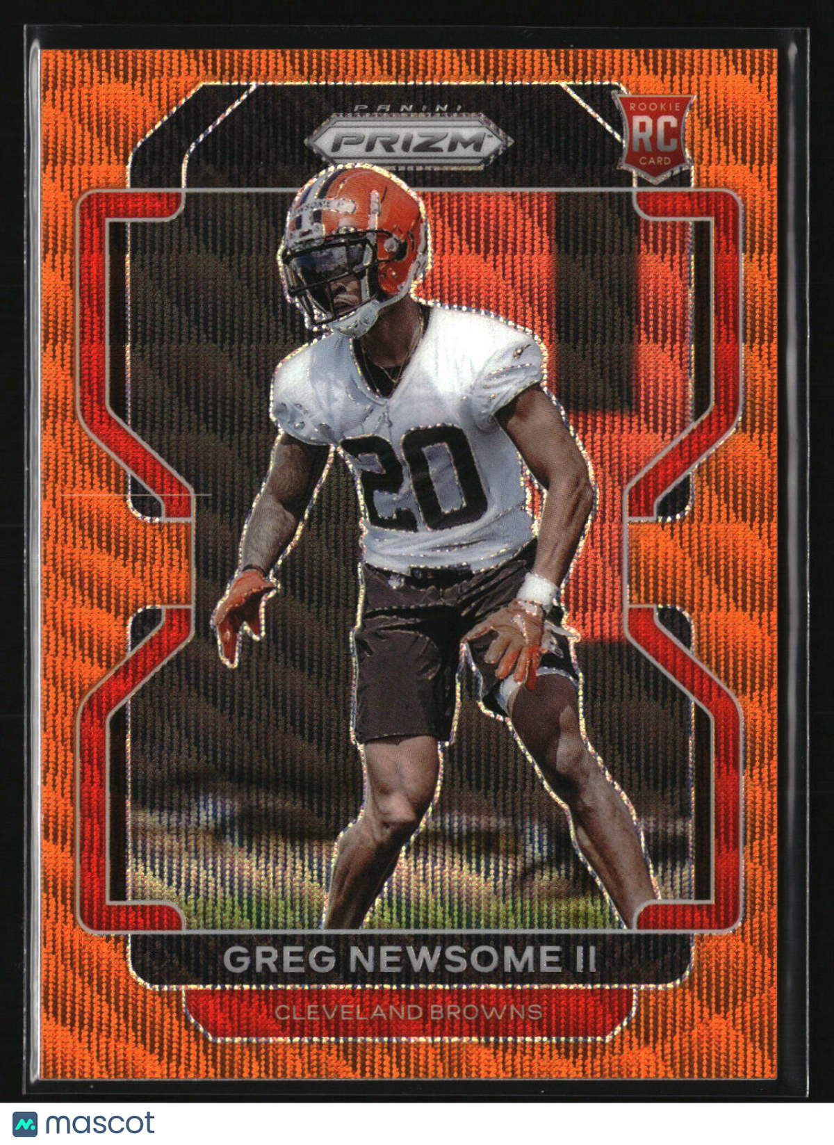 Greg Newsome II 2021 Panini Prizm Orange Wave #376 #/60