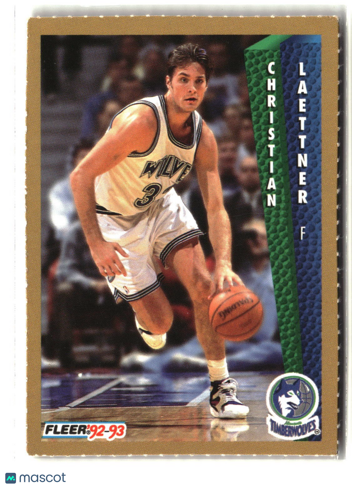 Christian Laettner 1992-93 Fleer NBA Rising Star Golden Magazine Perforated #NNO
