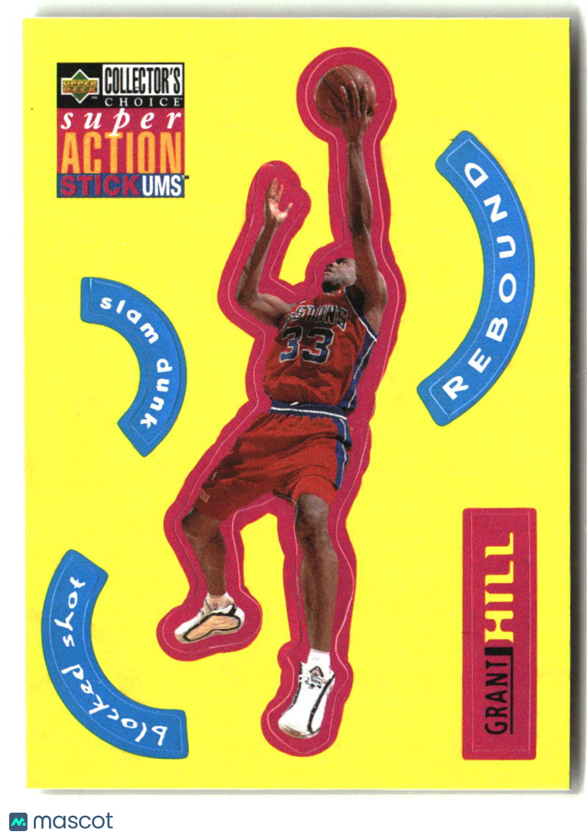 Grant Hill 1996-97 Collector's Choice Super Action Stick 'Ums (Series One) #S8