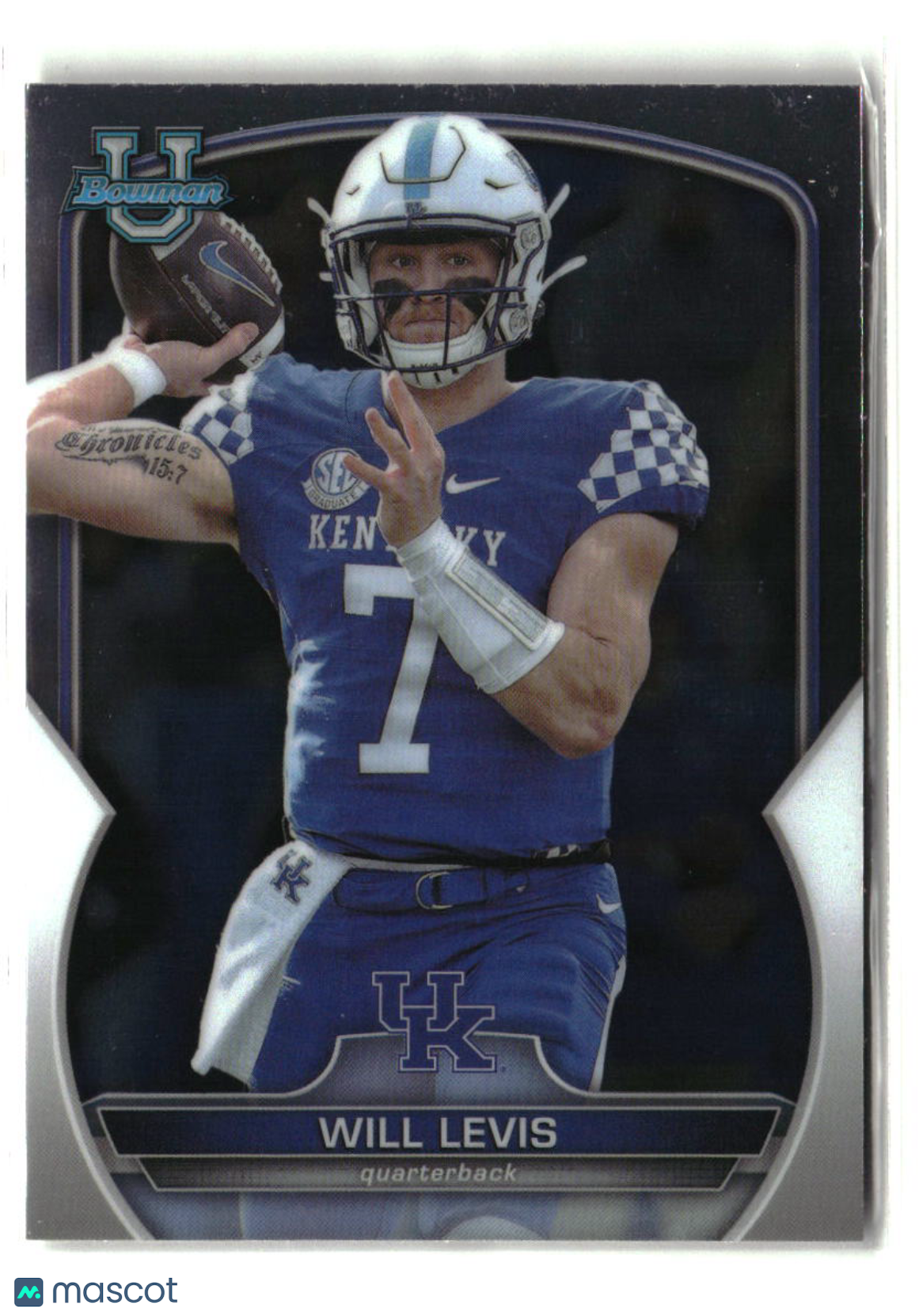 Will Levis 2022 Bowman University Chrome #5