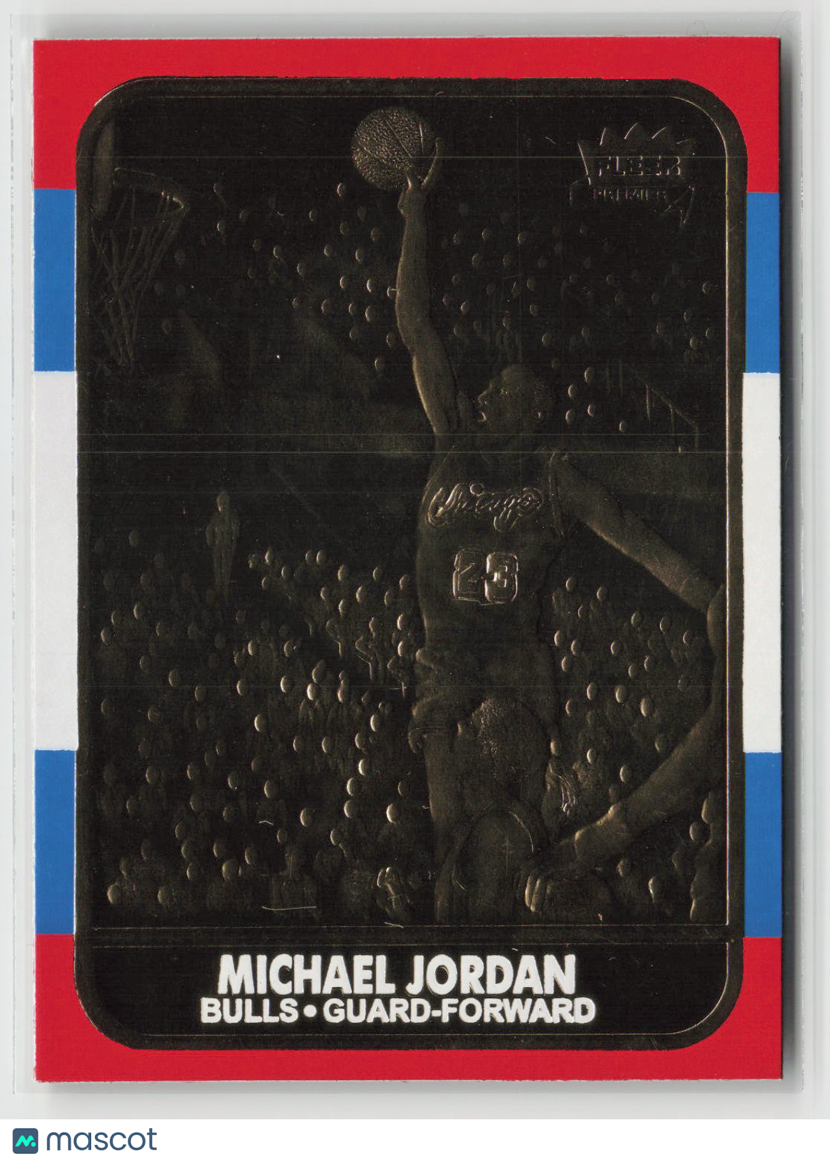 Michael Jordan 1997 Fleer 23KT GOLD "1986 Rookie" Red-White-Blue Border #NNO