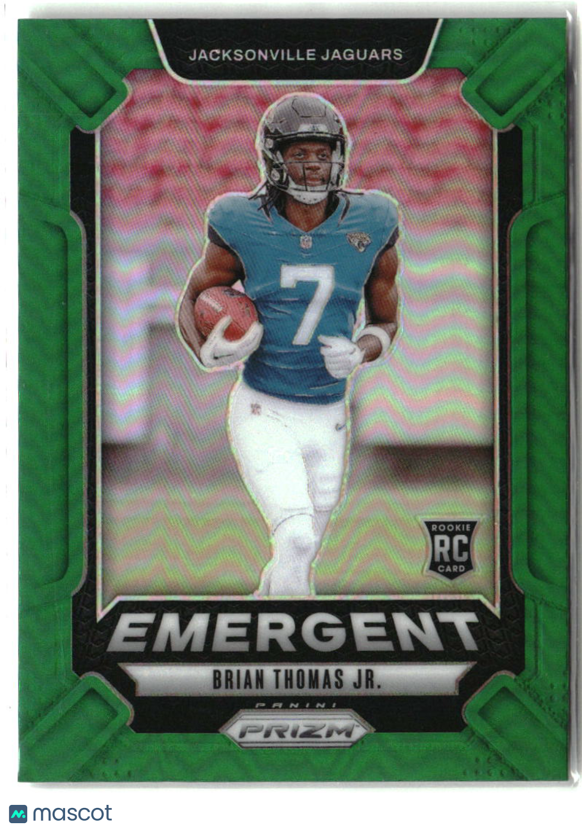 Brian Thomas Jr. 2024 Panini Prizm Emergent Green Prizm #12
