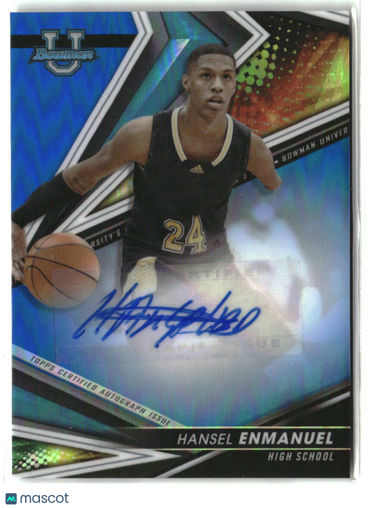 Hansel Enmanuel 2022-23 Bowman U Best of 2022 Autographs Blue #BOA-HE #/150