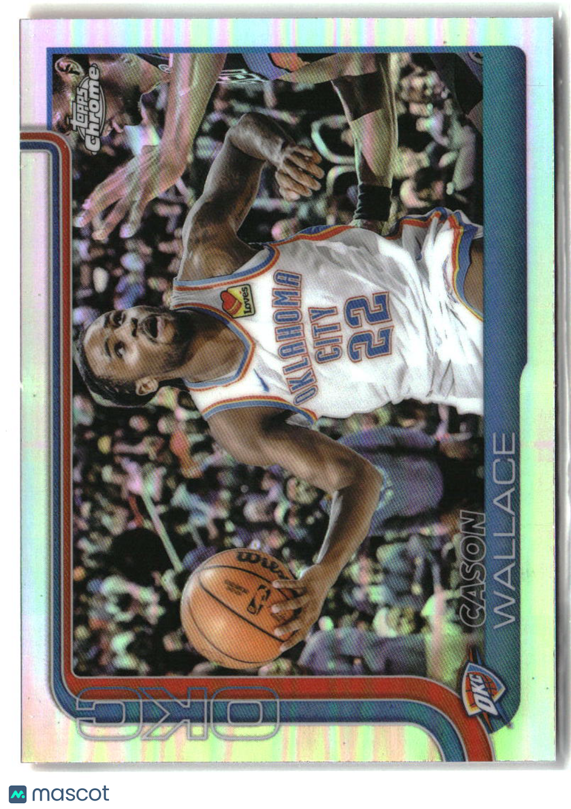 Cason Wallace 2025-26 Topps Chrome Refractor Error No Refractor Stamp #191
