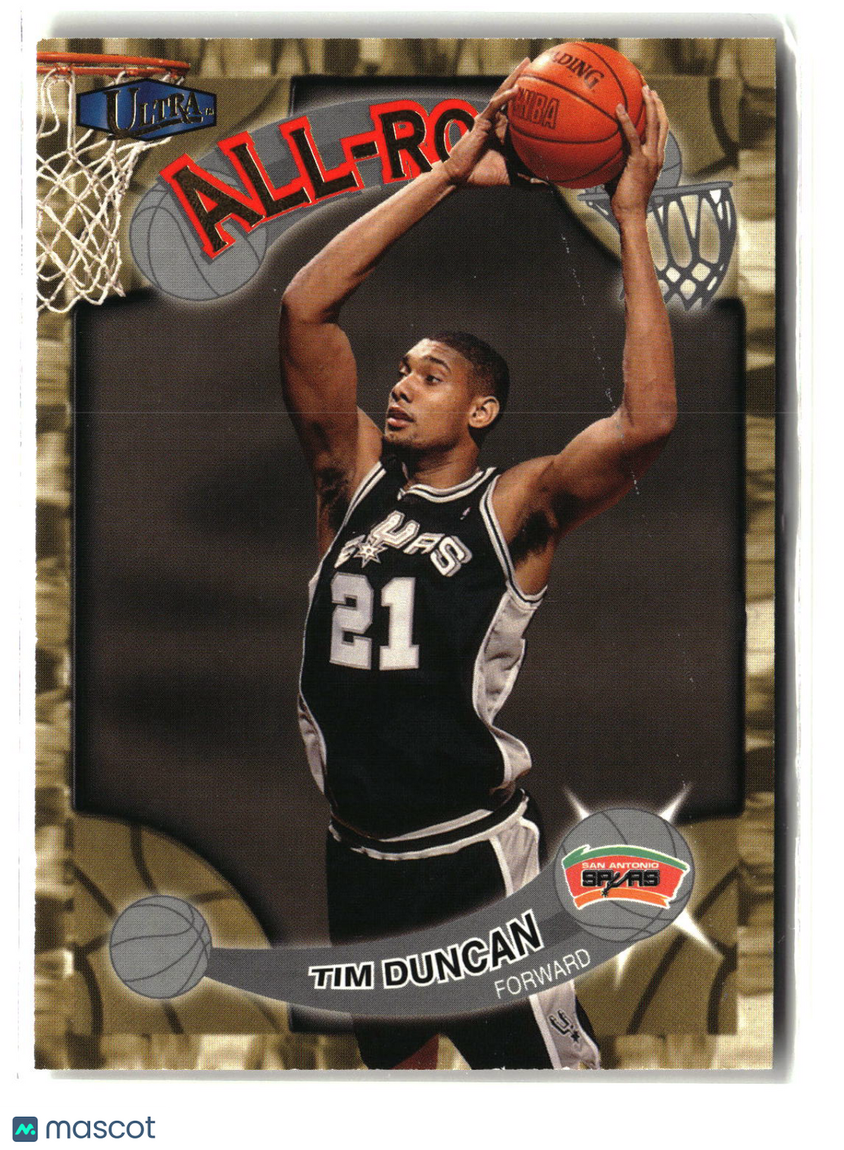 Tim Duncan 1997-98 Ultra All-Rookie #1 AR
