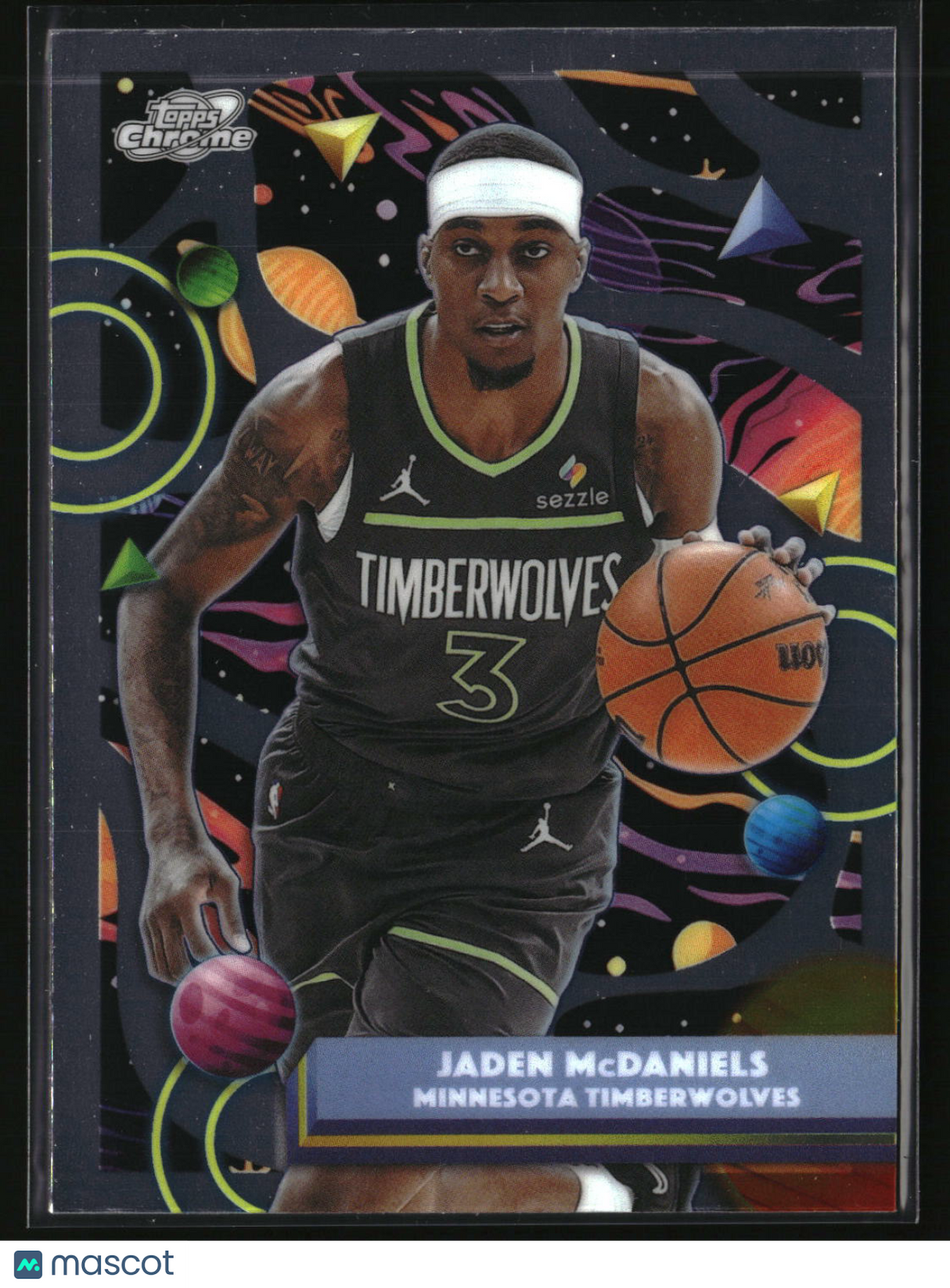 Jaden McDaniels 2025-26 Topps Chrome Cosmic #4