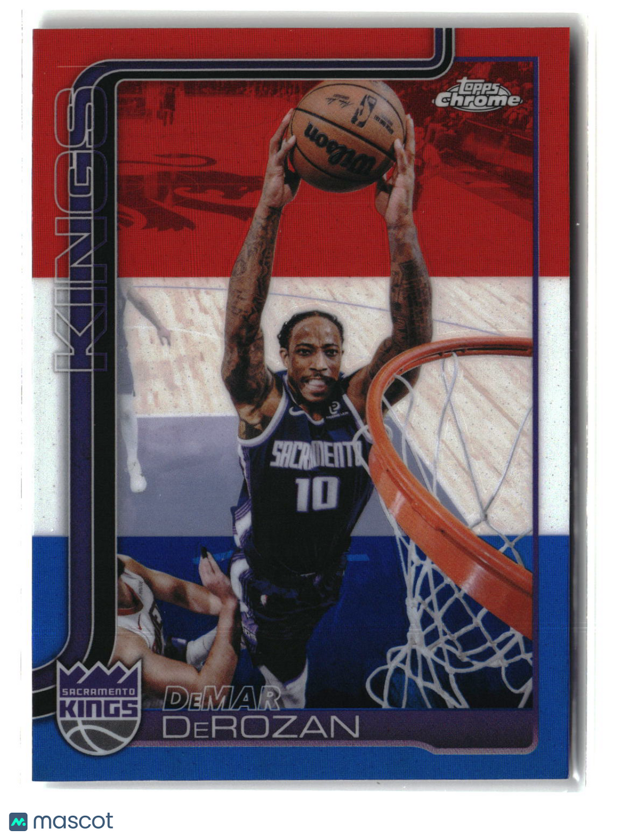 DeMar DeRozan 2025-26 Topps Chrome Update Red White and Blue Refractor #62