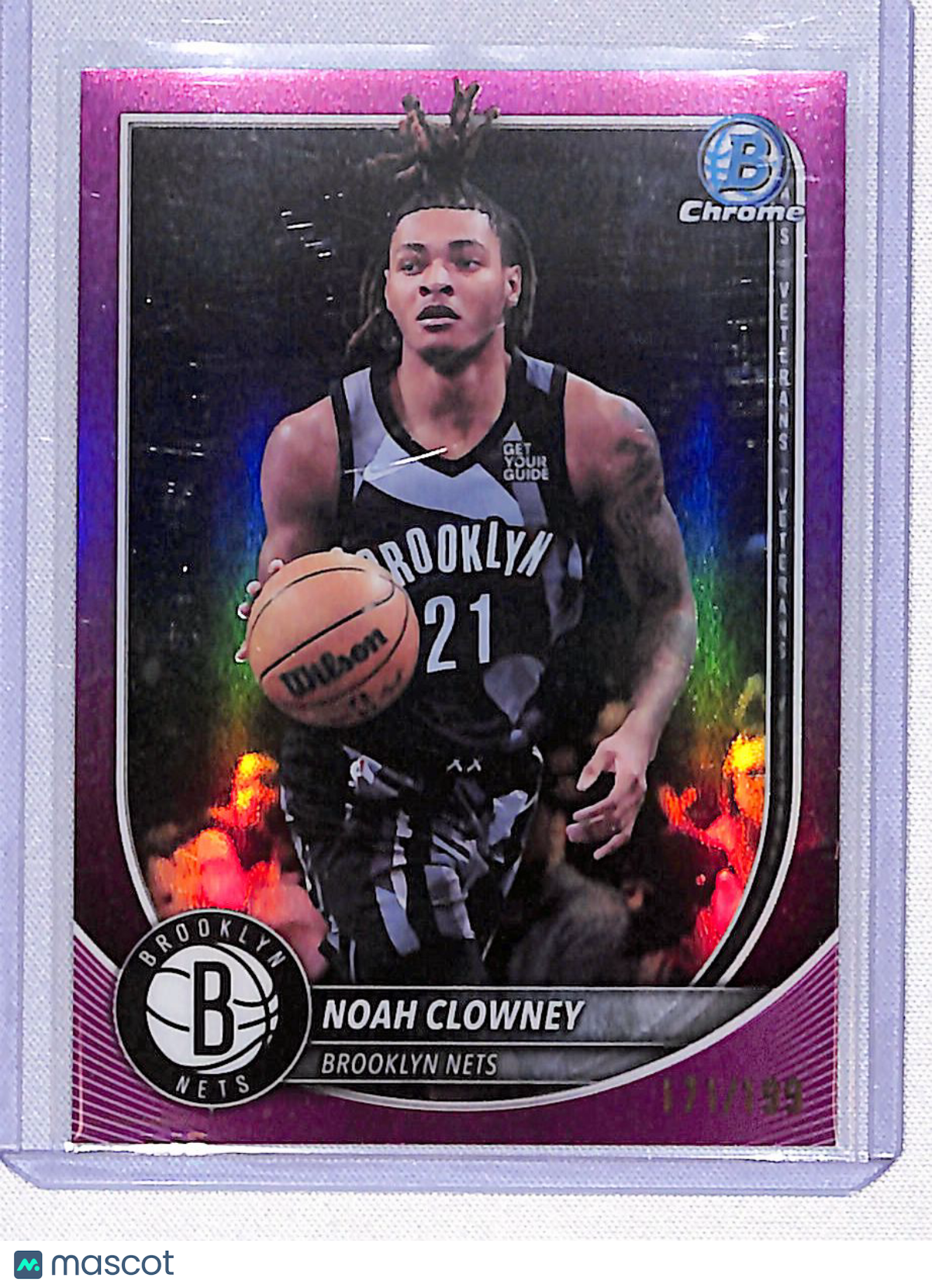 Noah Clowney 2025-26 Bowman Chrome Fuchsia Refractor #BCV-151 #/199
