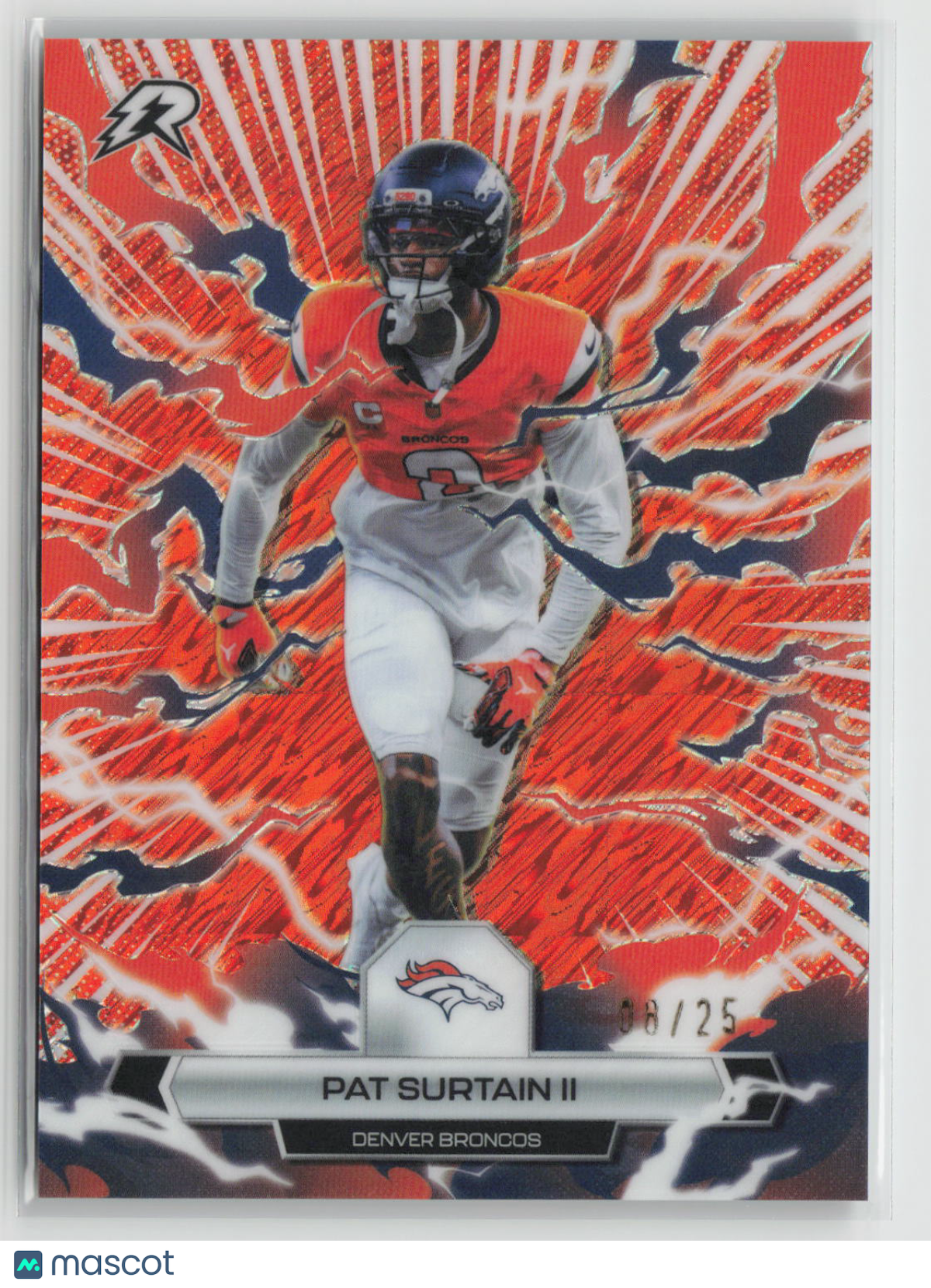 Pat Surtain II 2025 Topps Resurgence Orange Static Refractor #30