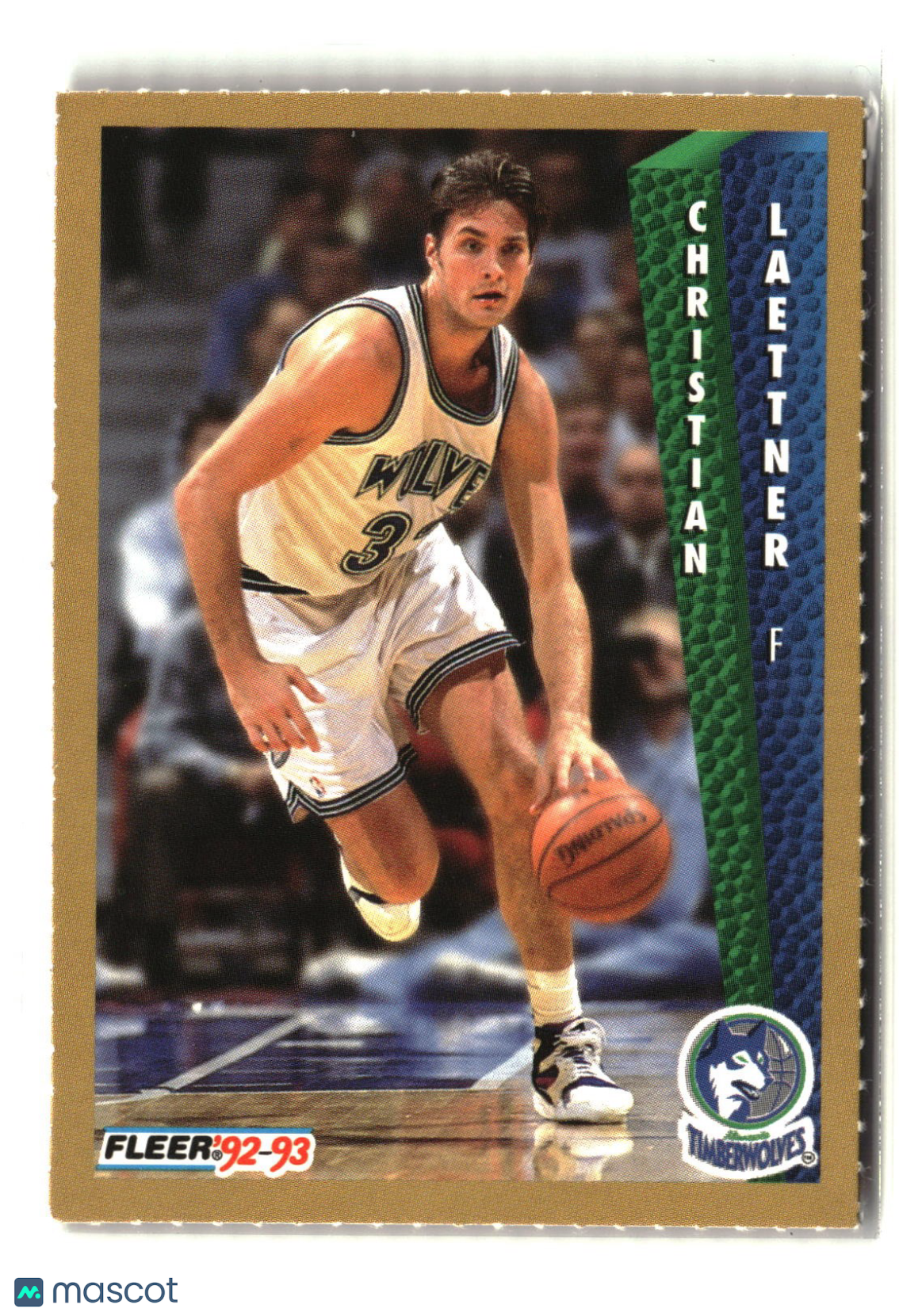Christian Laettner 1992-93 Fleer NBA Rising Star Golden Magazine Perforated #NNO