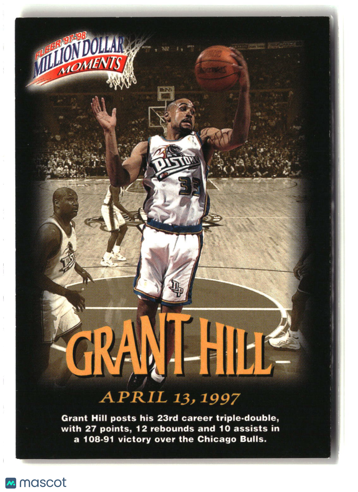 Grant Hill 1997-98 Fleer Million Dollar Moments #12