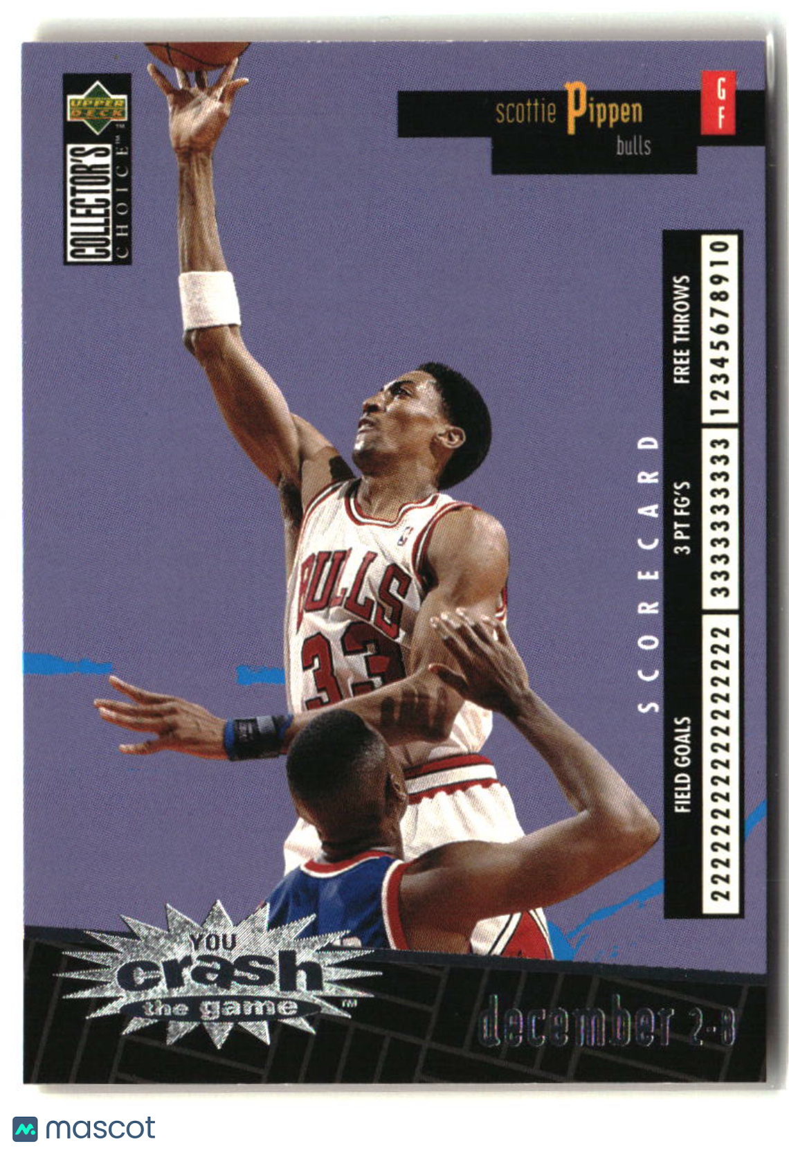 Scottie Pippen 1996-97 Collector's Choice You Crash the Game Scoring Silver #C4