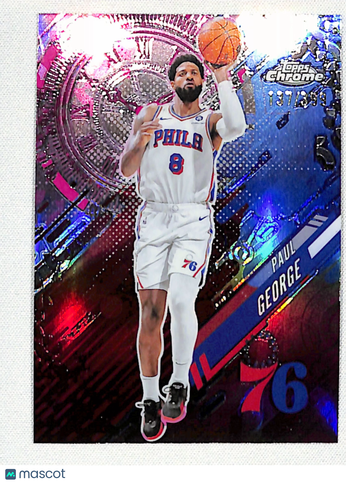 Paul George 2025-26 Topps Chrome Go Time Magenta Refractor #GT-15 #/399