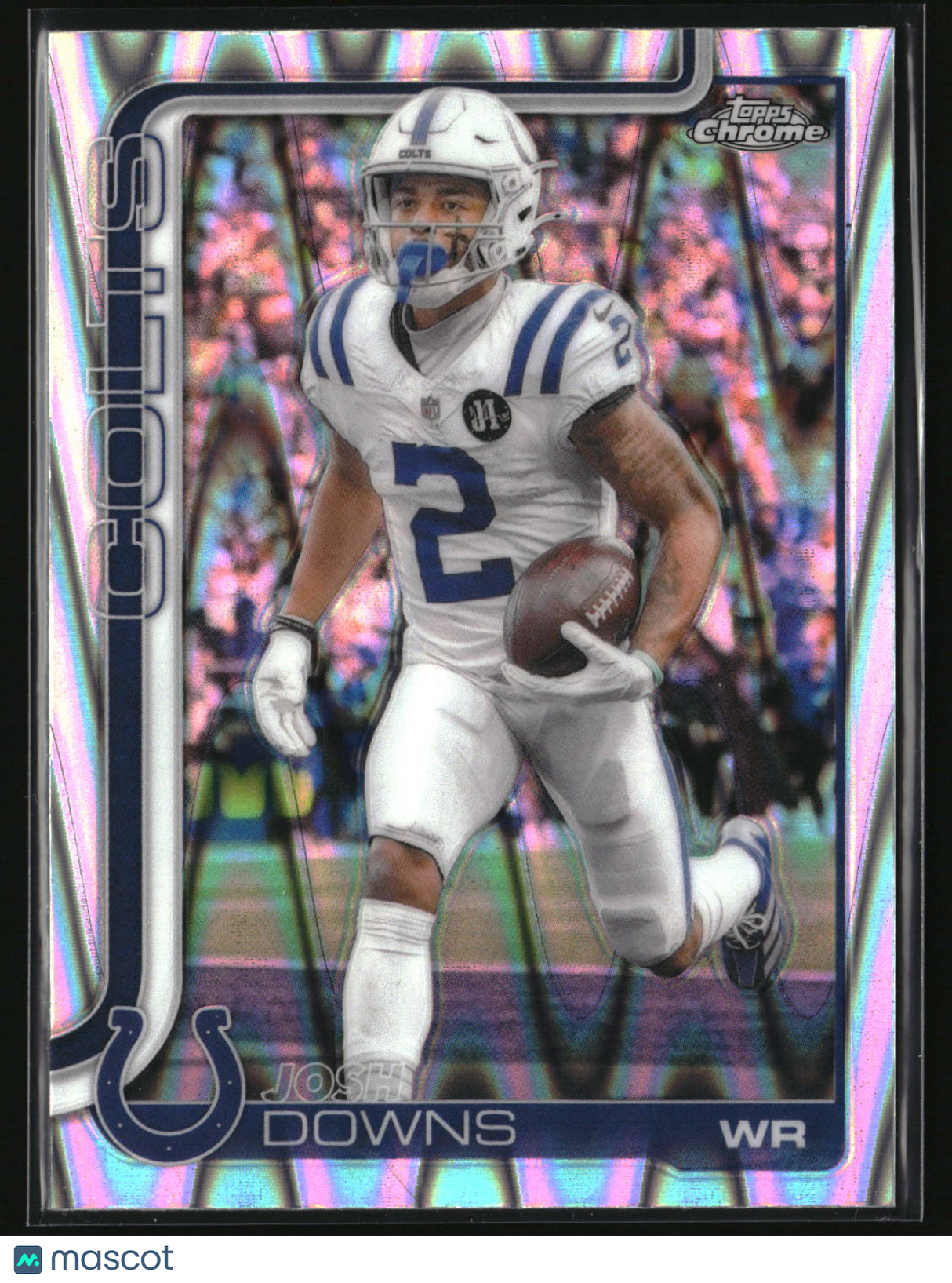 Josh Downs 2025 Topps Chrome Ray Wave Refractor #127