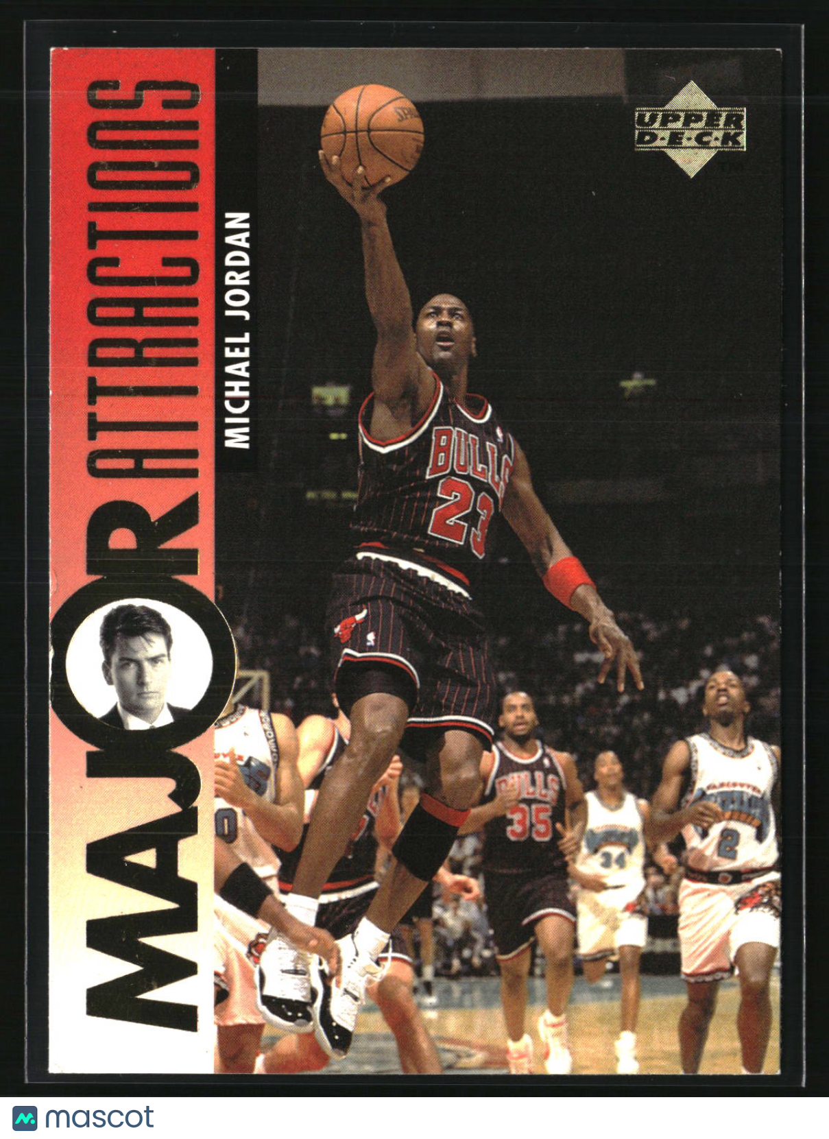Michael Jordan / Charlie Sheen MA 1995-96 Upper Deck Electric Court #339