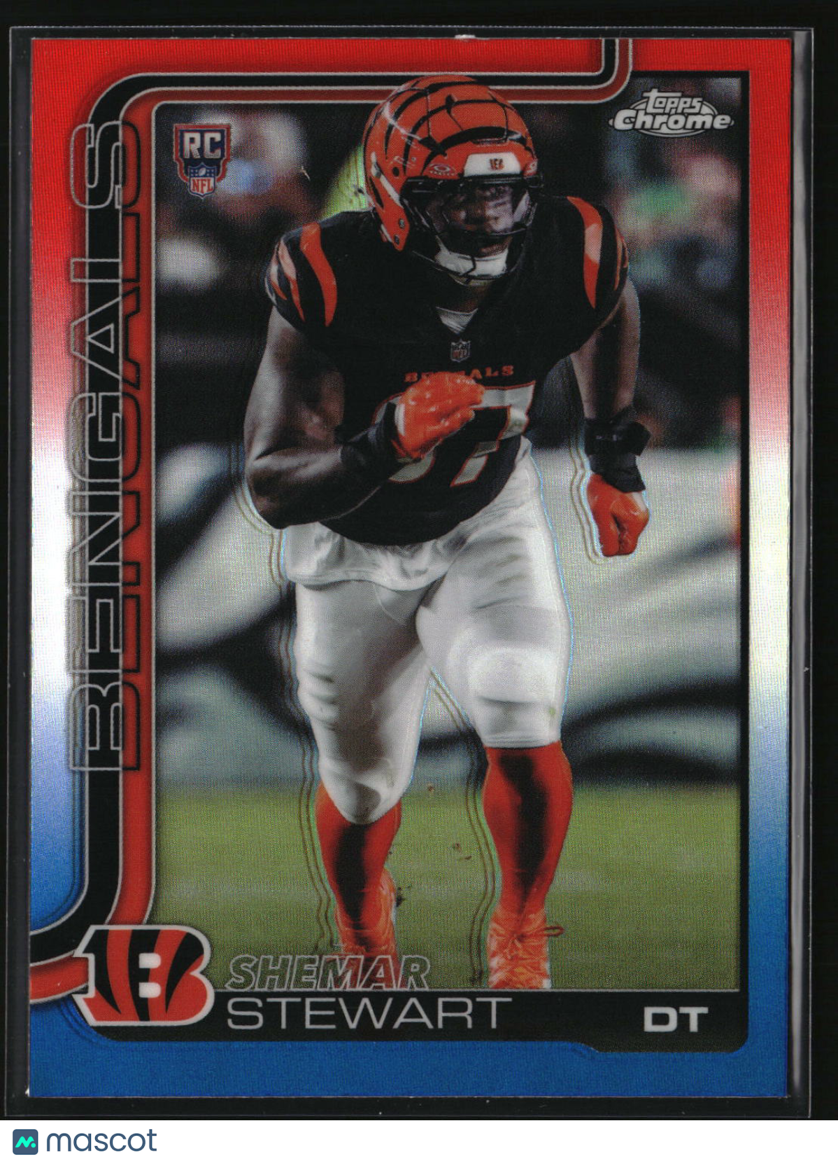 Shemar Stewart 2025 Topps Chrome Red, White, and Blue Refractor #363