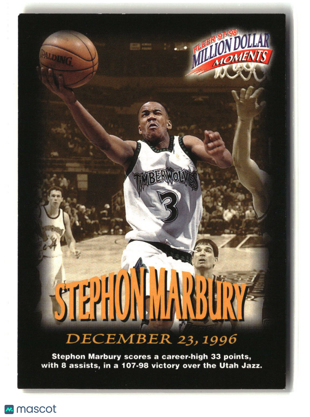 Stephon Marbury 1997-98 Fleer Million Dollar Moments #42
