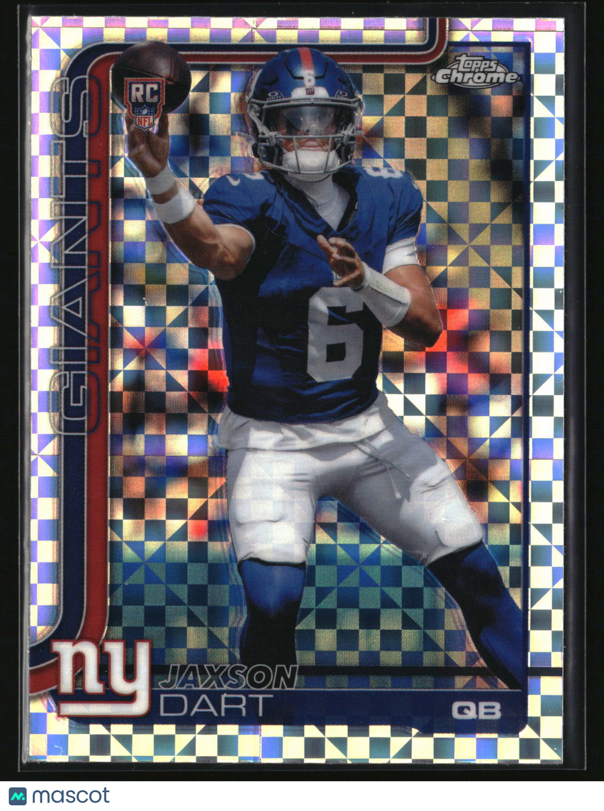 Jaxson Dart 2025 Topps Chrome X-Fractor #306