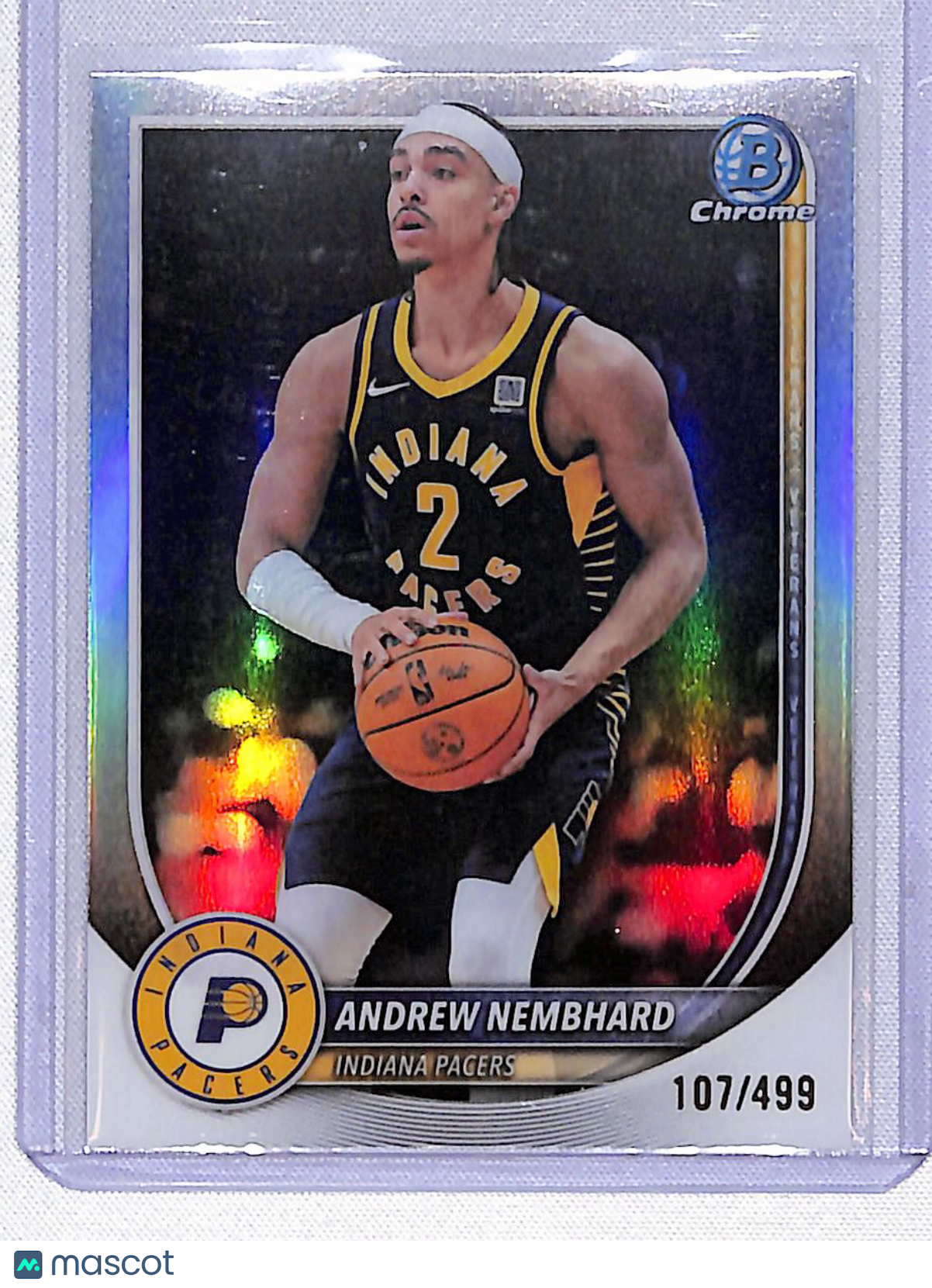 Andrew Nembhard 2025-26 Bowman Chrome Refractor #BCV-163 #/499