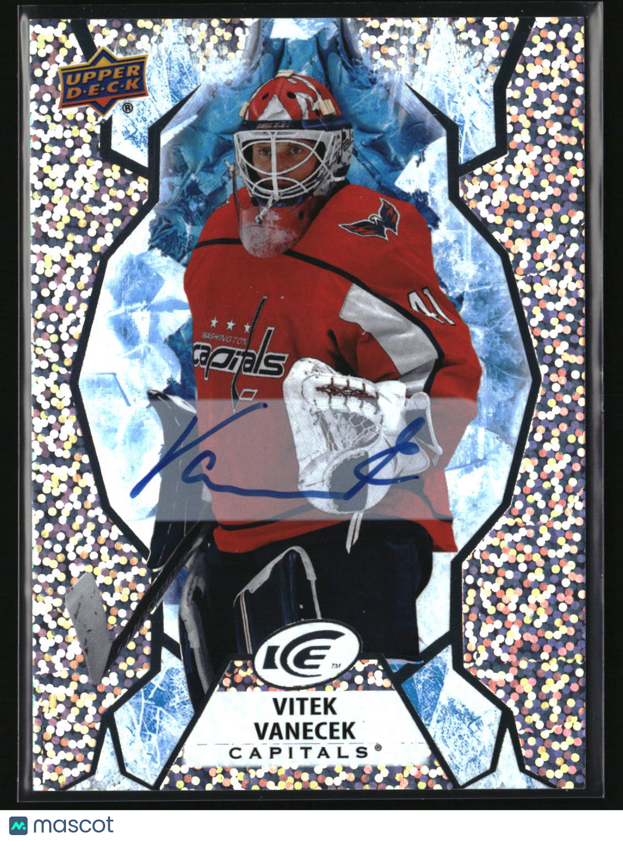 Vitek Vanecek 2021-22 Upper Deck Ice Autographs White Snowflake #79