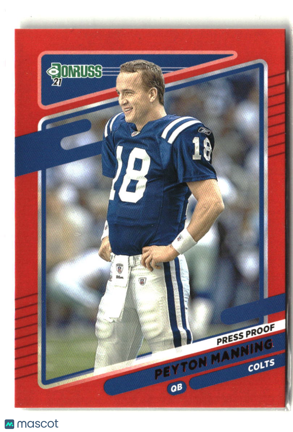 Peyton Manning 2021 Donruss Press Proof Red No Helmet #148b