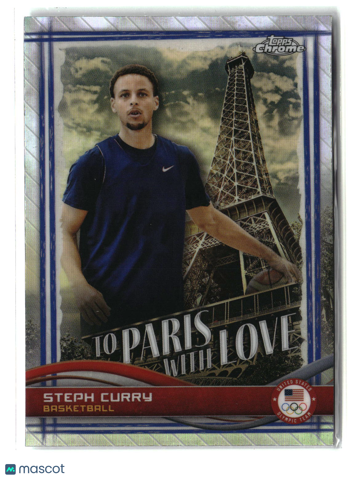 Stephen Curry 2024 Topps Chrome U.S. Olympics & Paralympic Hopefuls To Paris with Love #PL-4