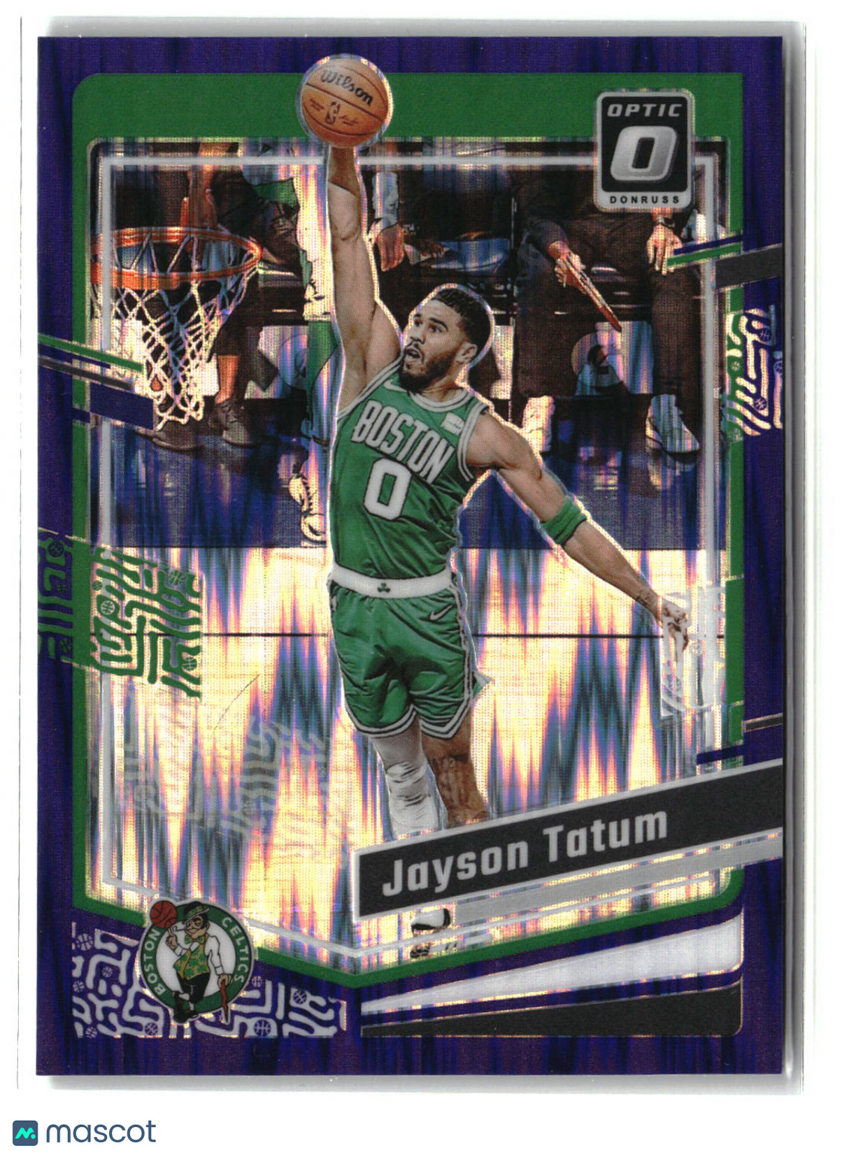Jayson Tatum 2023-24 Donruss Optic Purple Shock #140