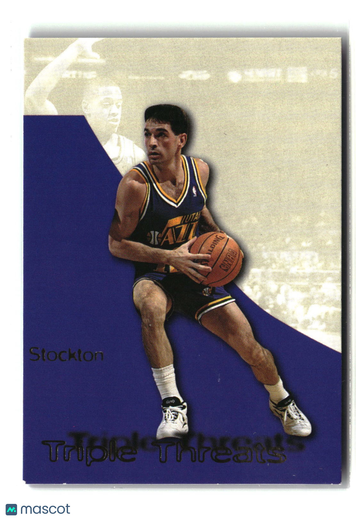 John Stockton 1996-97 SkyBox Premium Triple Threats #TT7