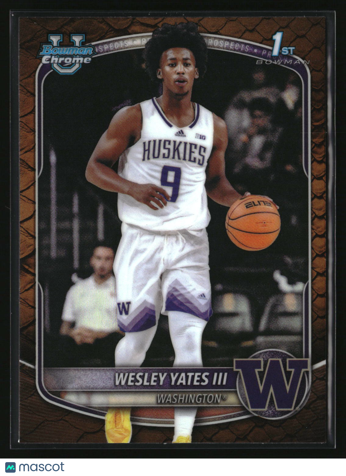 Wesley Yates III 2025-26 Bowman Chrome Prospects Reptilian Refractor #BCP-43