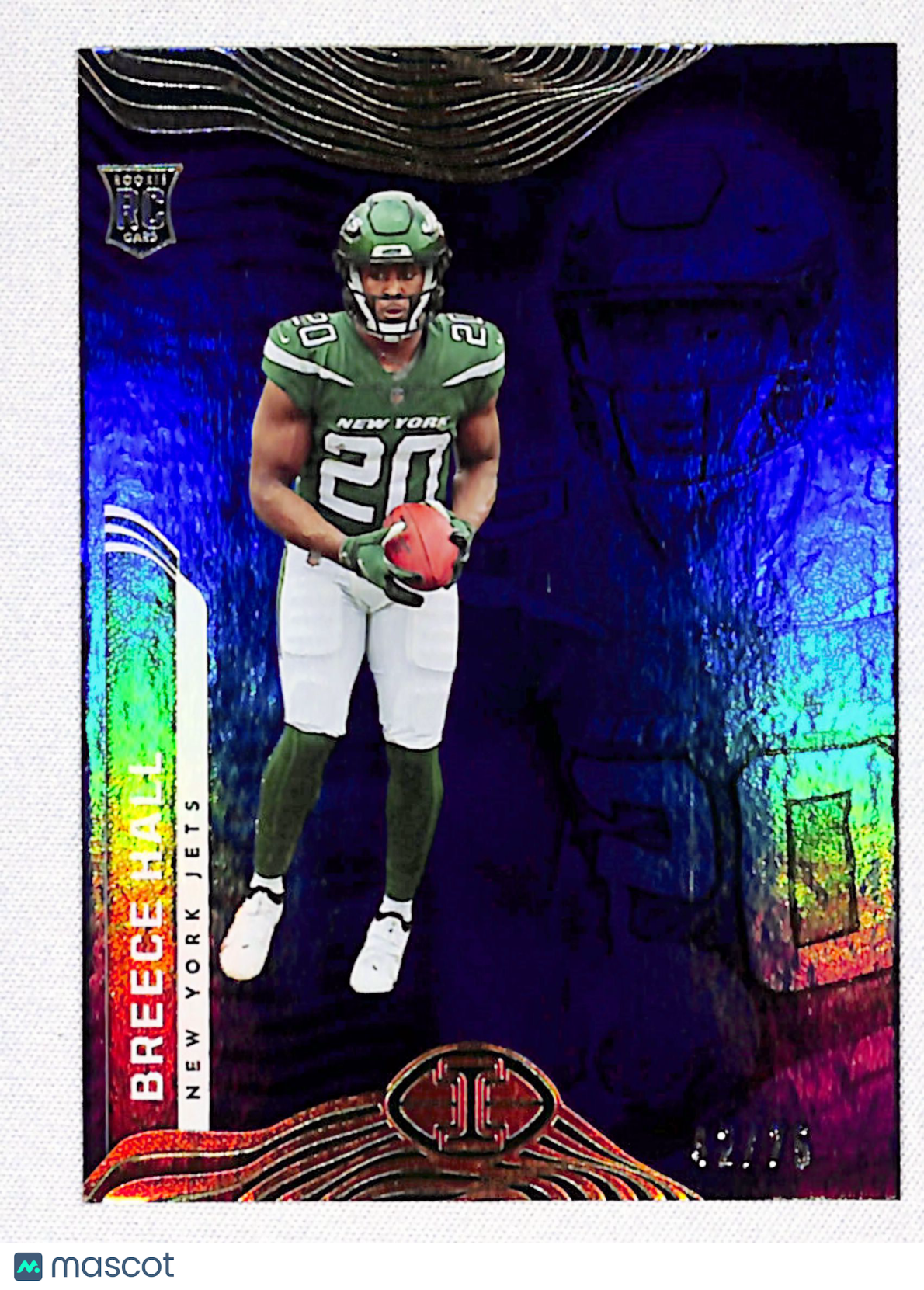 Breece Hall 2022 Panini Illusions Trophy Collection Blue #75 #/75