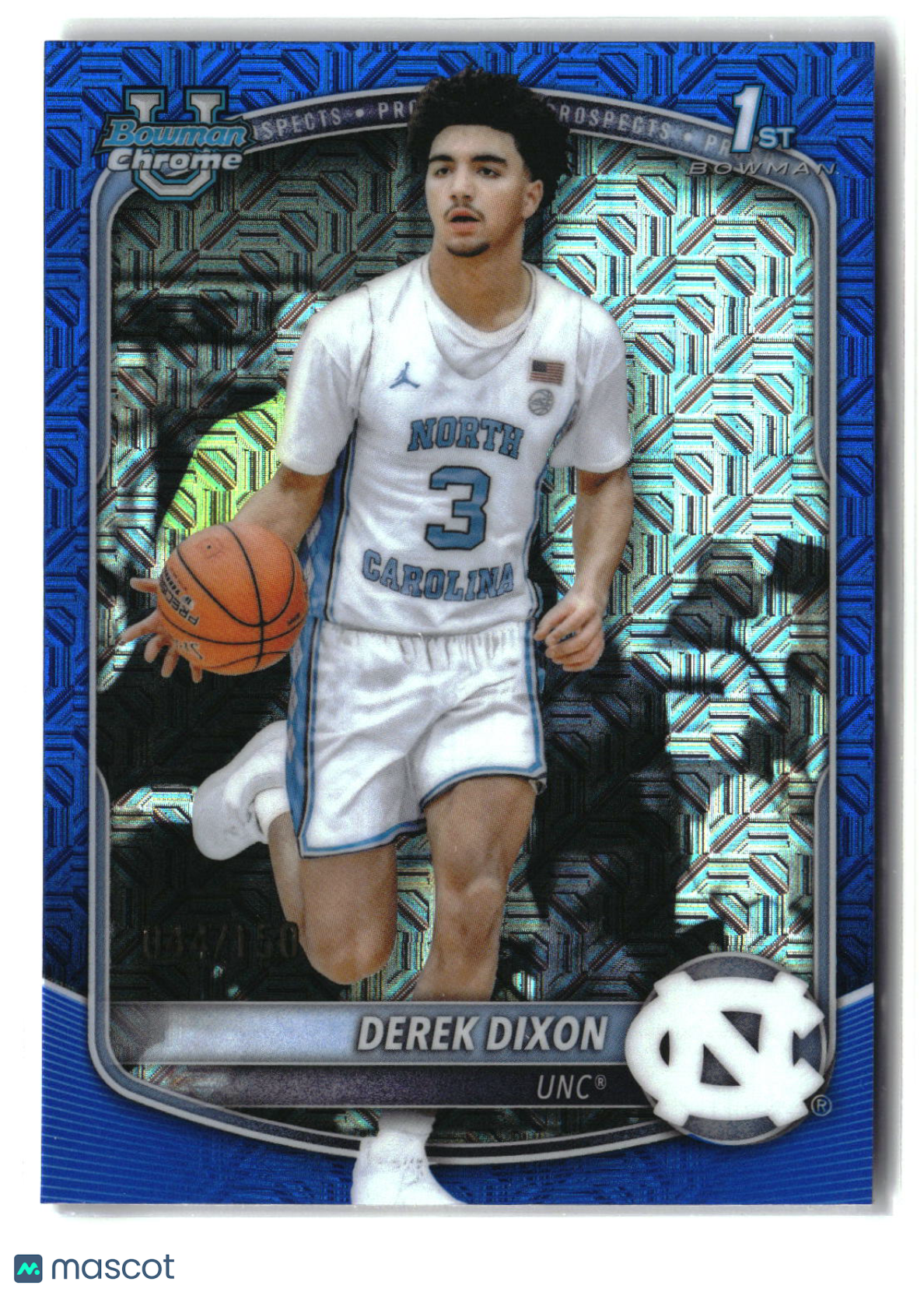 Derek Dixon 2025-26 Bowman Chrome Prospects Blue Mojo Refractor #BCP-37 #/150