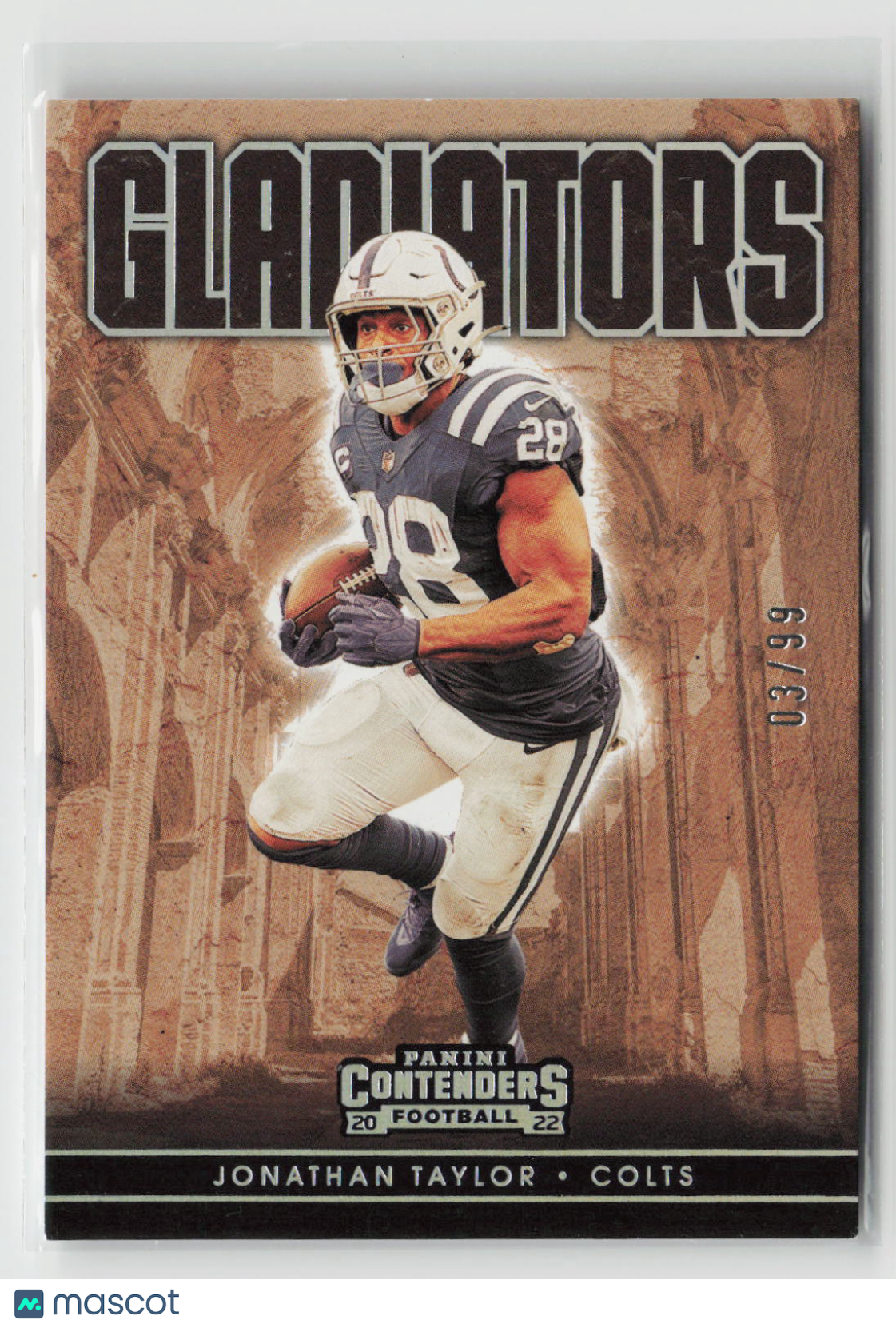 Jonathan Taylor 2022 Panini Contenders Gladiators Silver #GLD-JTA #/99