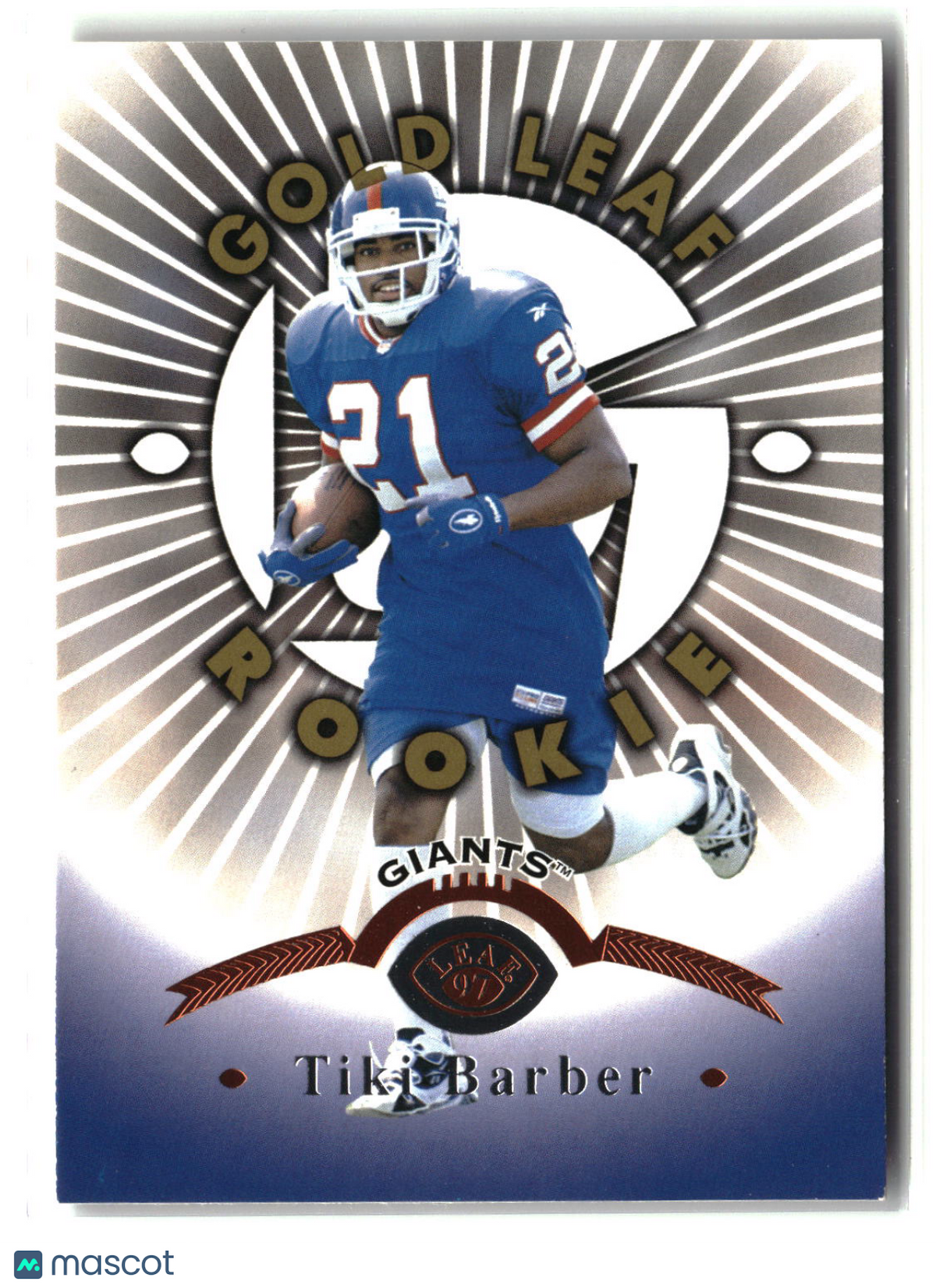 Tiki Barber 1997 Leaf #160