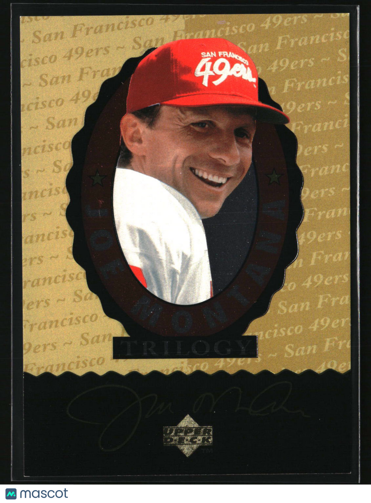 Upper Deck Header / Checklist 1995 Upper Deck Joe Montana Trilogy #NNO