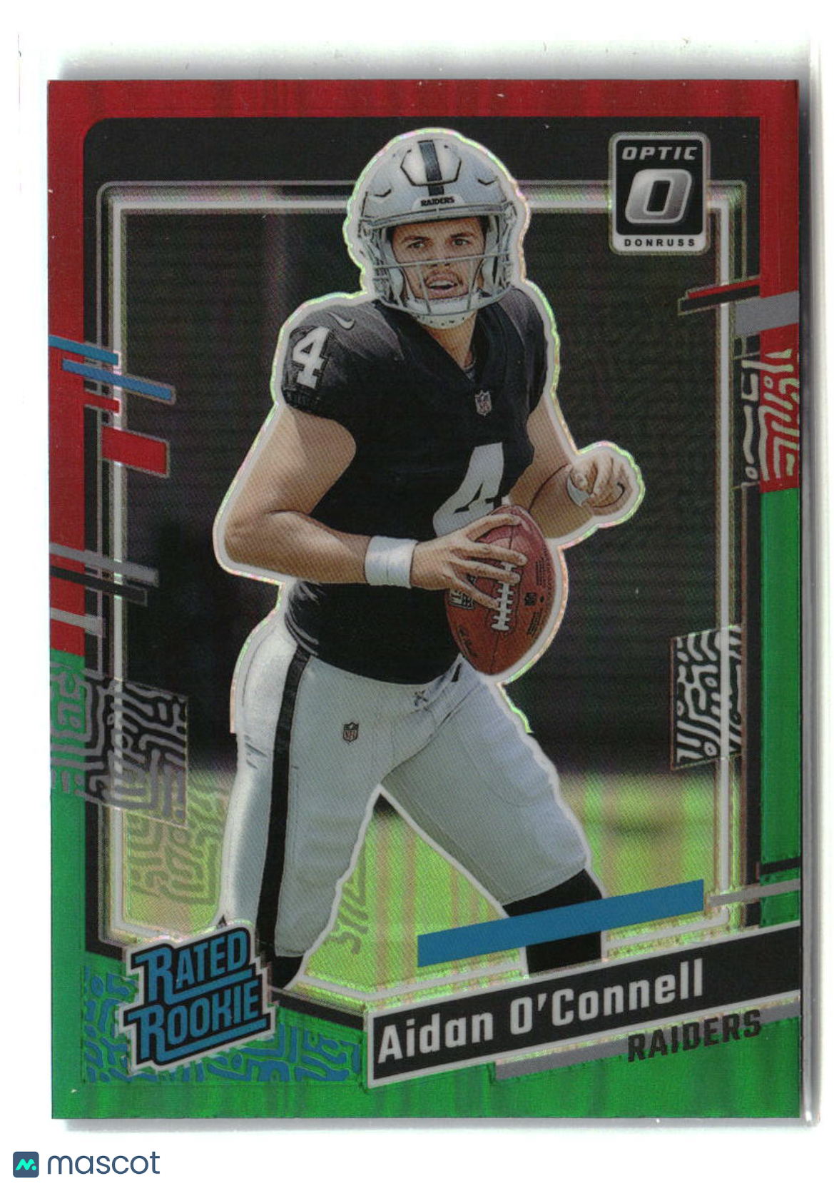 Aidan O'Connell 2023 Donruss Optic Rated Rookie Preview Red & Green Prizm #360