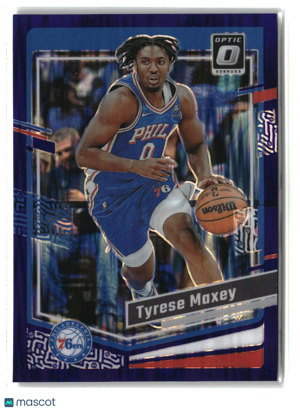 Tyrese Maxey 2023-24 Donruss Optic Purple Shock #70