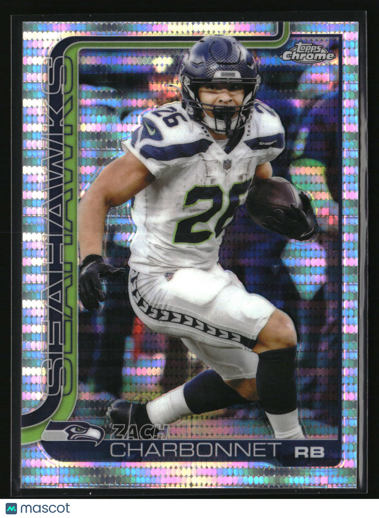 Zach Charbonnet 2025 Topps Chrome Pulsar Refractor #279