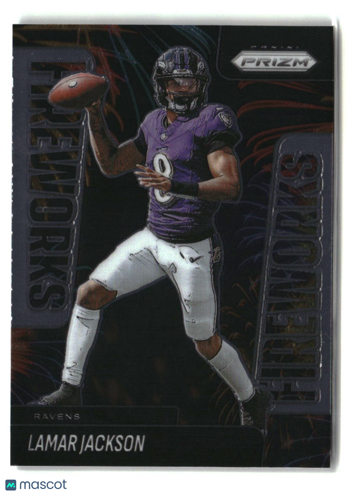 Lamar Jackson 2025 Panini Prizm Fireworks #22