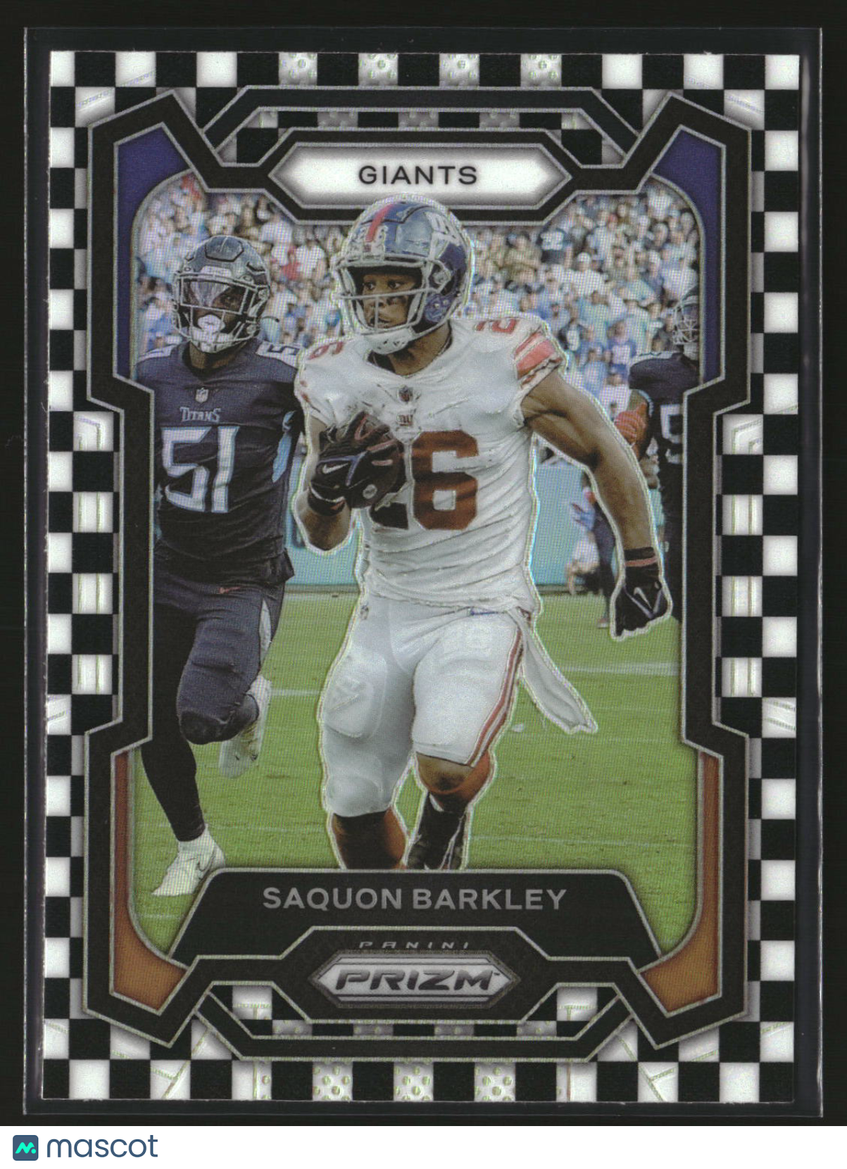 Saquon Barkley 2023 Panini Prizm Black and White Checker #225
