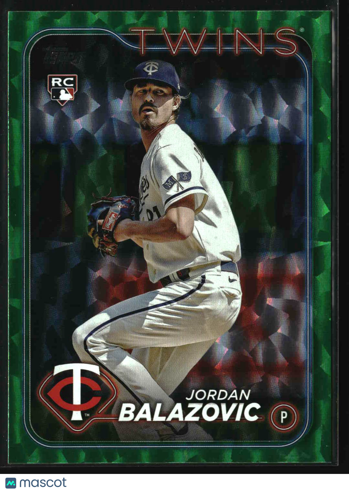 Jordan Balazovic 2024 Topps Green Crackle Foil #263 #/499