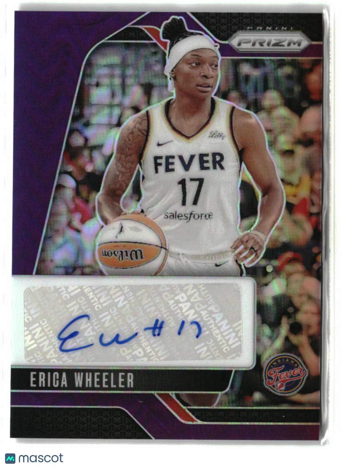Erica Wheeler 2024 Panini Prizm WNBA Signatures Prizms Purple #SG-EW #/49