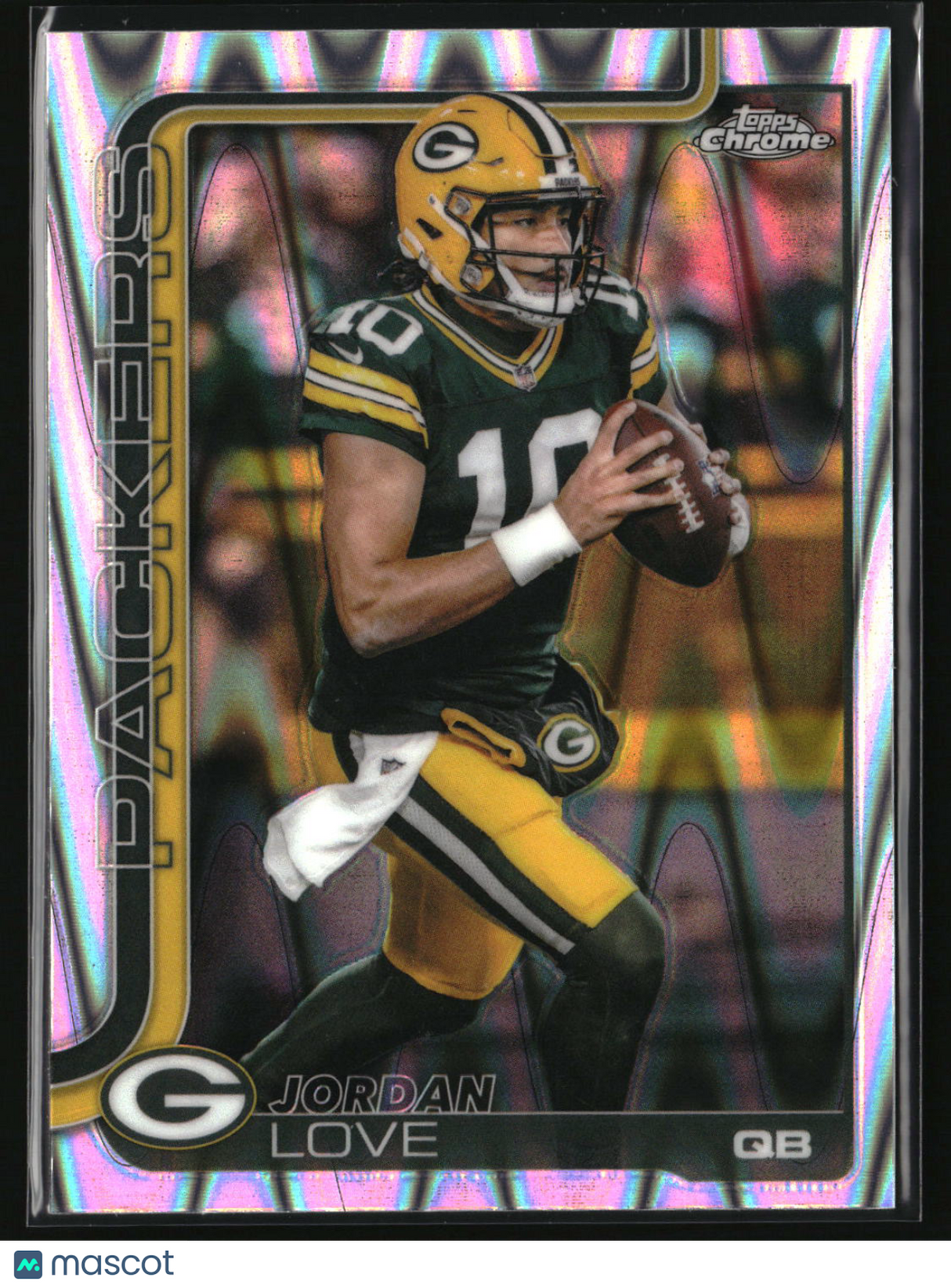 Jordan Love 2025 Topps Chrome Ray Wave Refractor #109