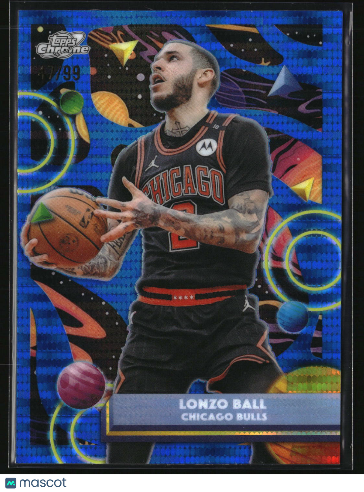 Lonzo Ball 2025-26 Topps Chrome Cosmic Blue Moon Refractor #19 #/99