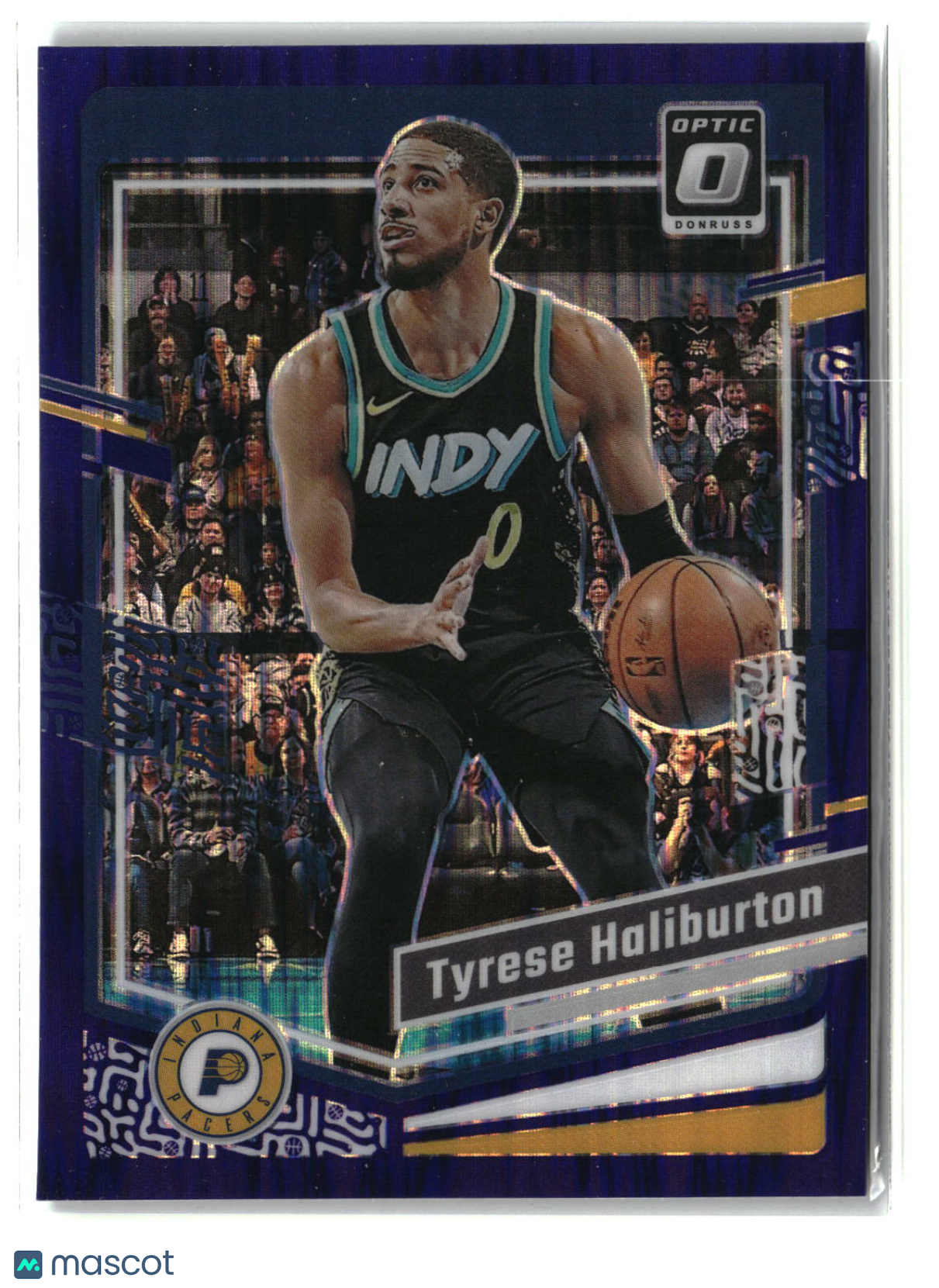 Tyrese Haliburton 2023-24 Donruss Optic Purple Shock #27