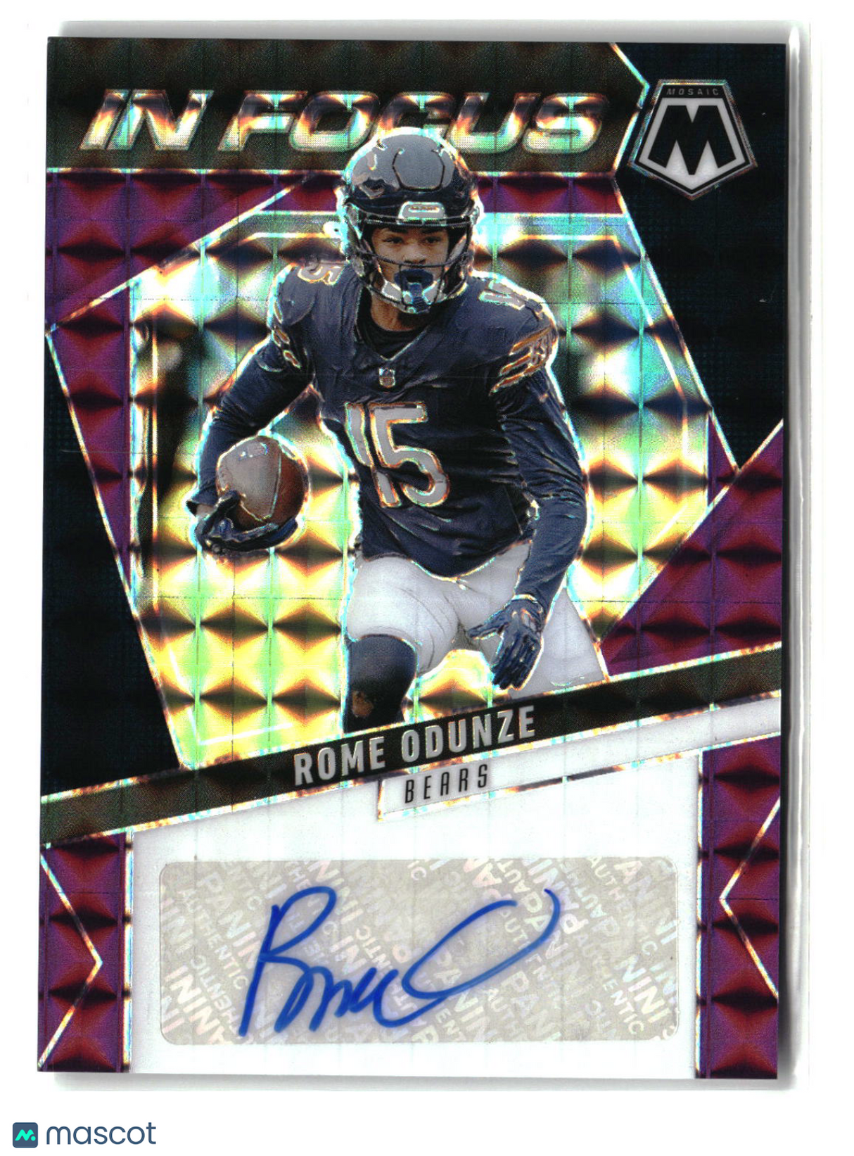 Rome Odunze 2025 Panini Mosaic In Focus Signatures #IFS-ROE