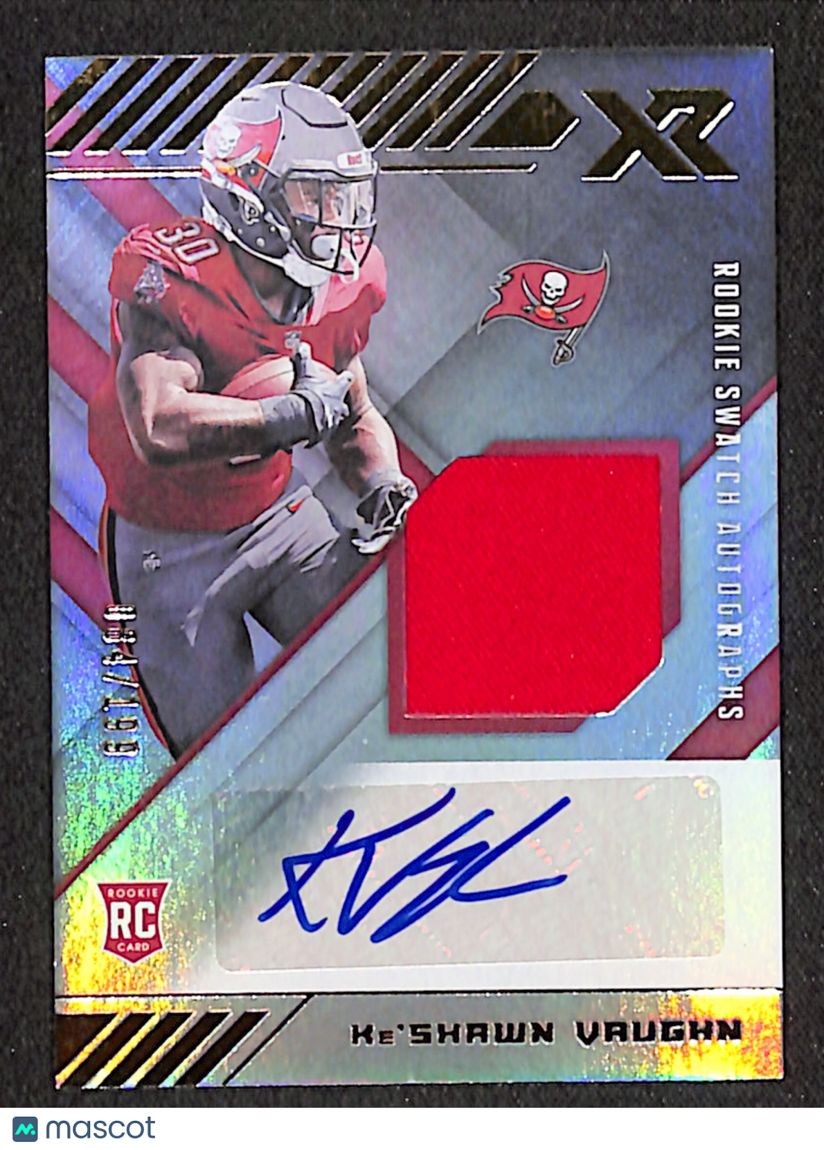 Ke'Shawn Vaughn 2020 Panini XR Rookie Swatch Autographs #RSA-KV #/199