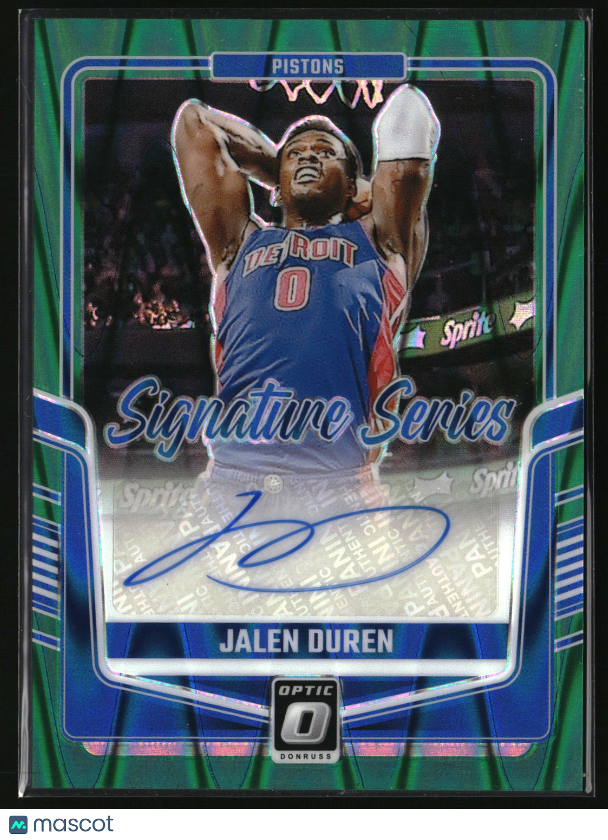 Jalen Duren 2024-25 Donruss Optic Signature Series Seismic #SS-DUR #/35