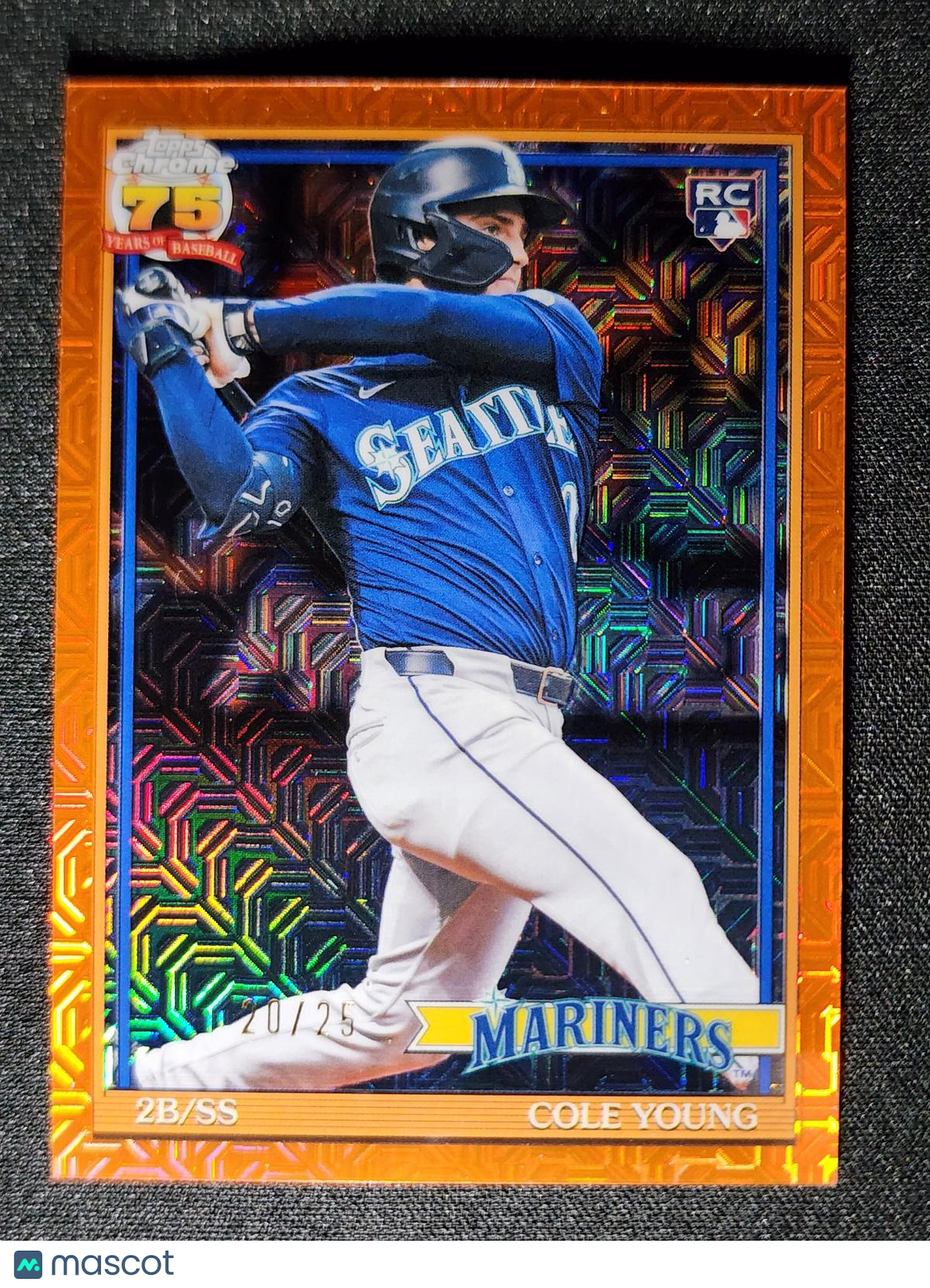 Cole Young 2026 Topps 35th Anniversary Chrome Orange Refr 91C2-2